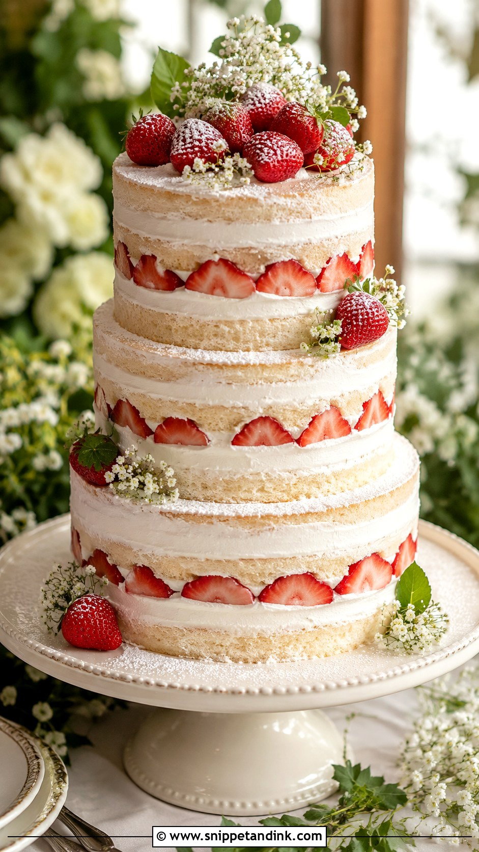 Strawberry Shortcake Wedding Cake - Snippet and Ink - 20 Best Strawberry Cake Ideas for Wedding