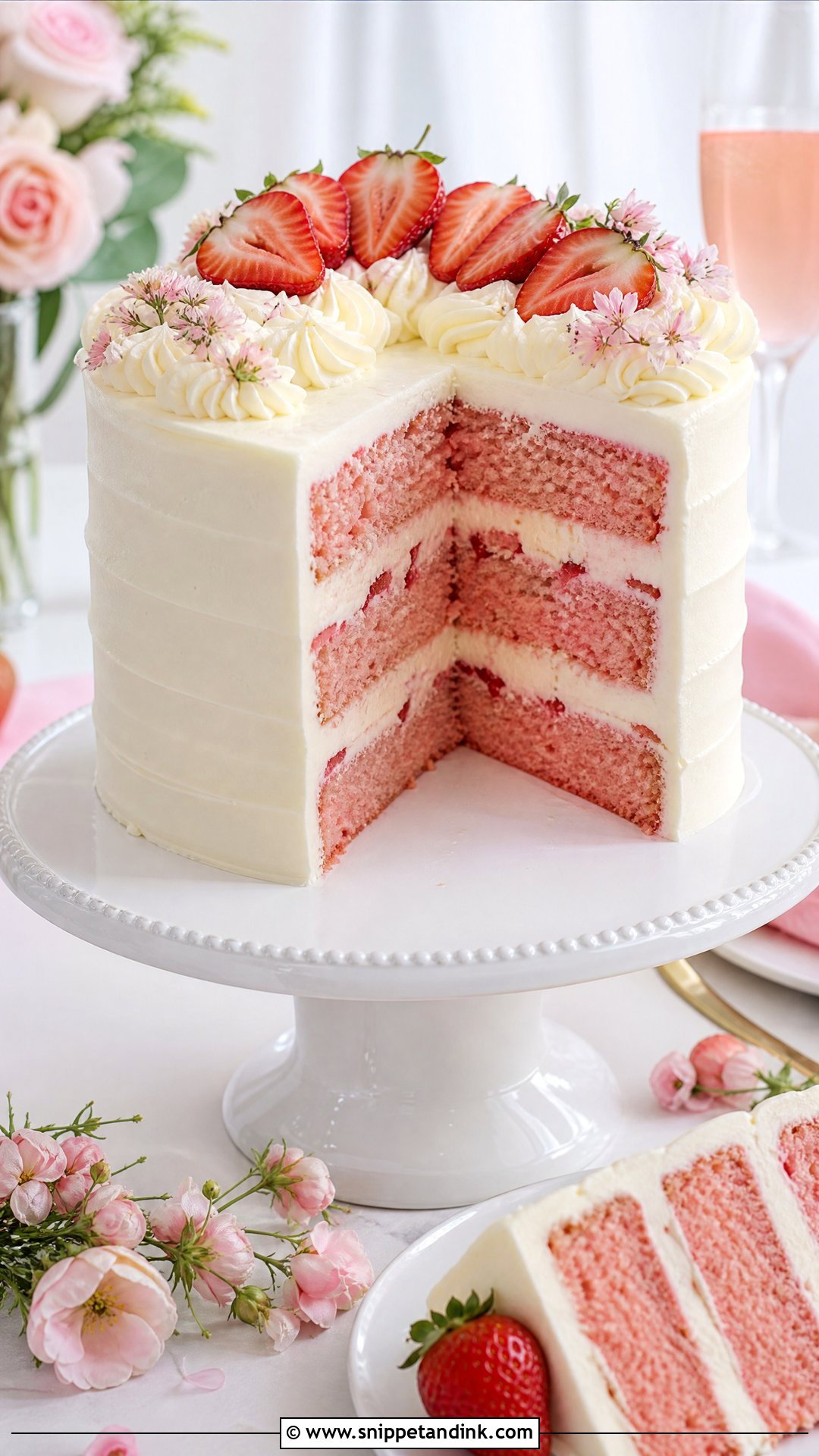 Strawberry Wedding Cake Recipe - Snippet and Ink - 20 Wedding Cake Recipe