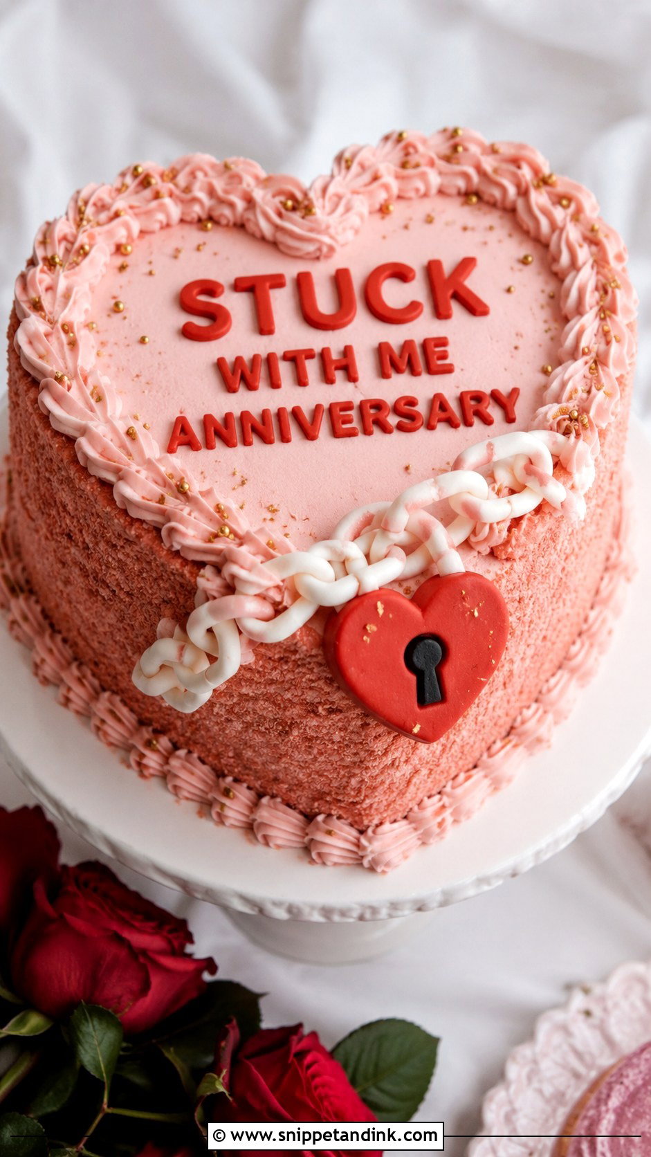 Stuck With Me Anniversary Cake - Snippet and Ink - 20 Funny Anniversary Cake Ideas