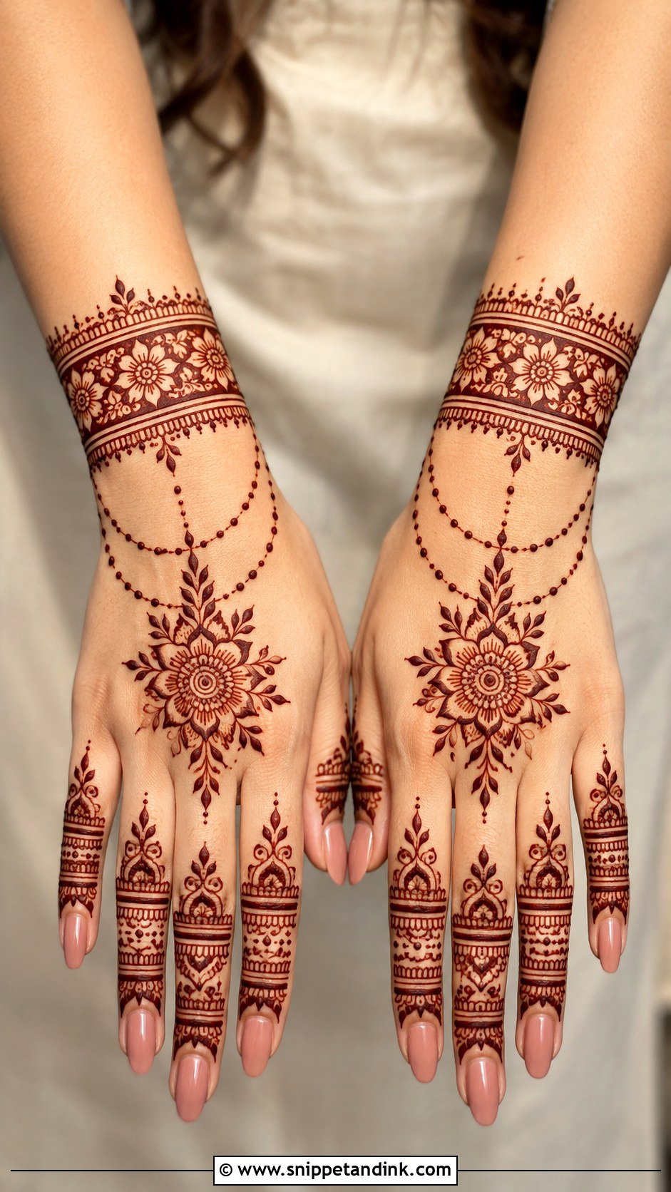 Stylish Back Hand Mehndi Design - Snippet and Ink - 35 Back Hand Mehndi Design Ideas