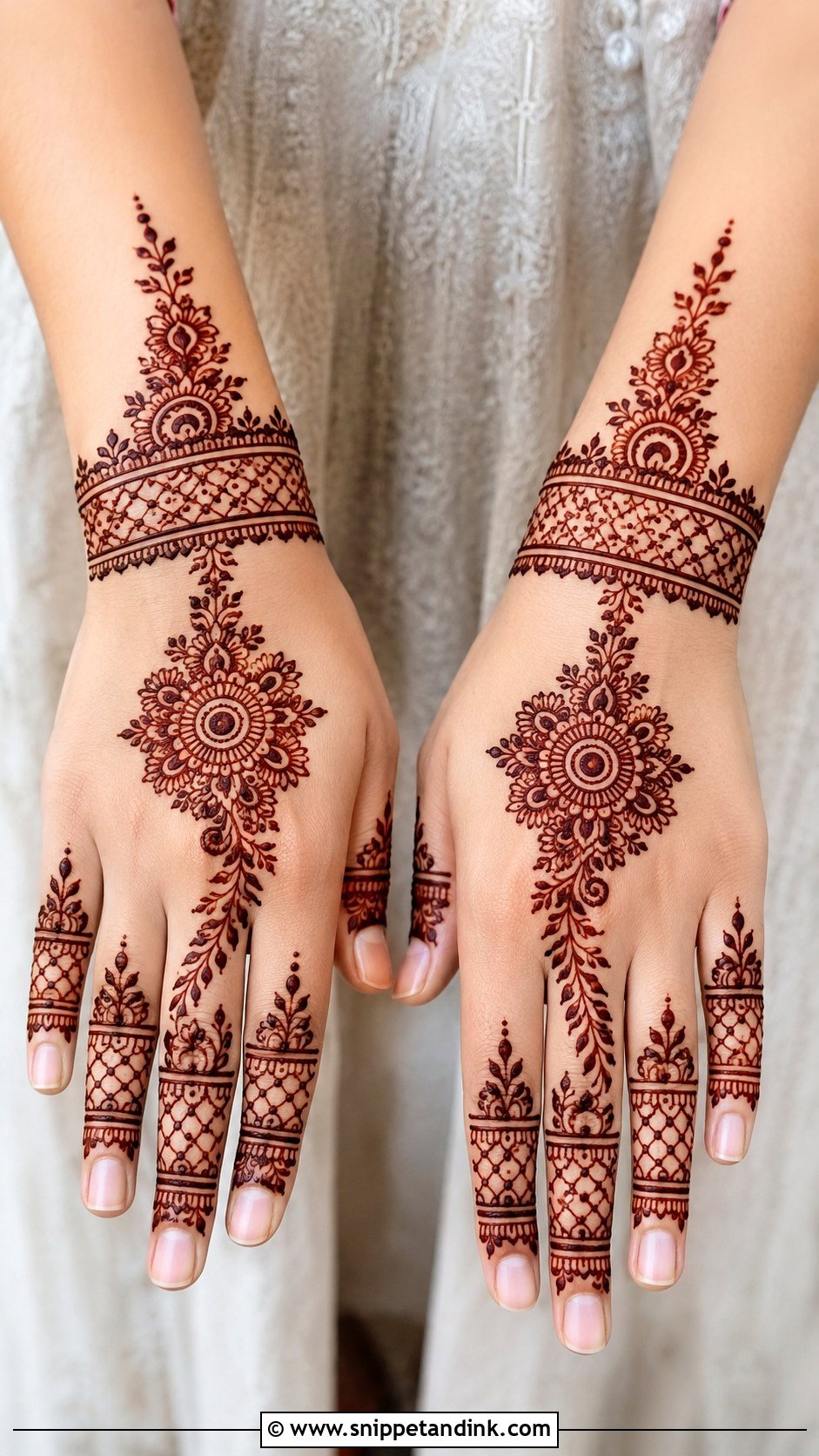 Stylish Back Hand Mehndi Design - Snippet and Ink - 35 Latest Stylish Mehndi Designs