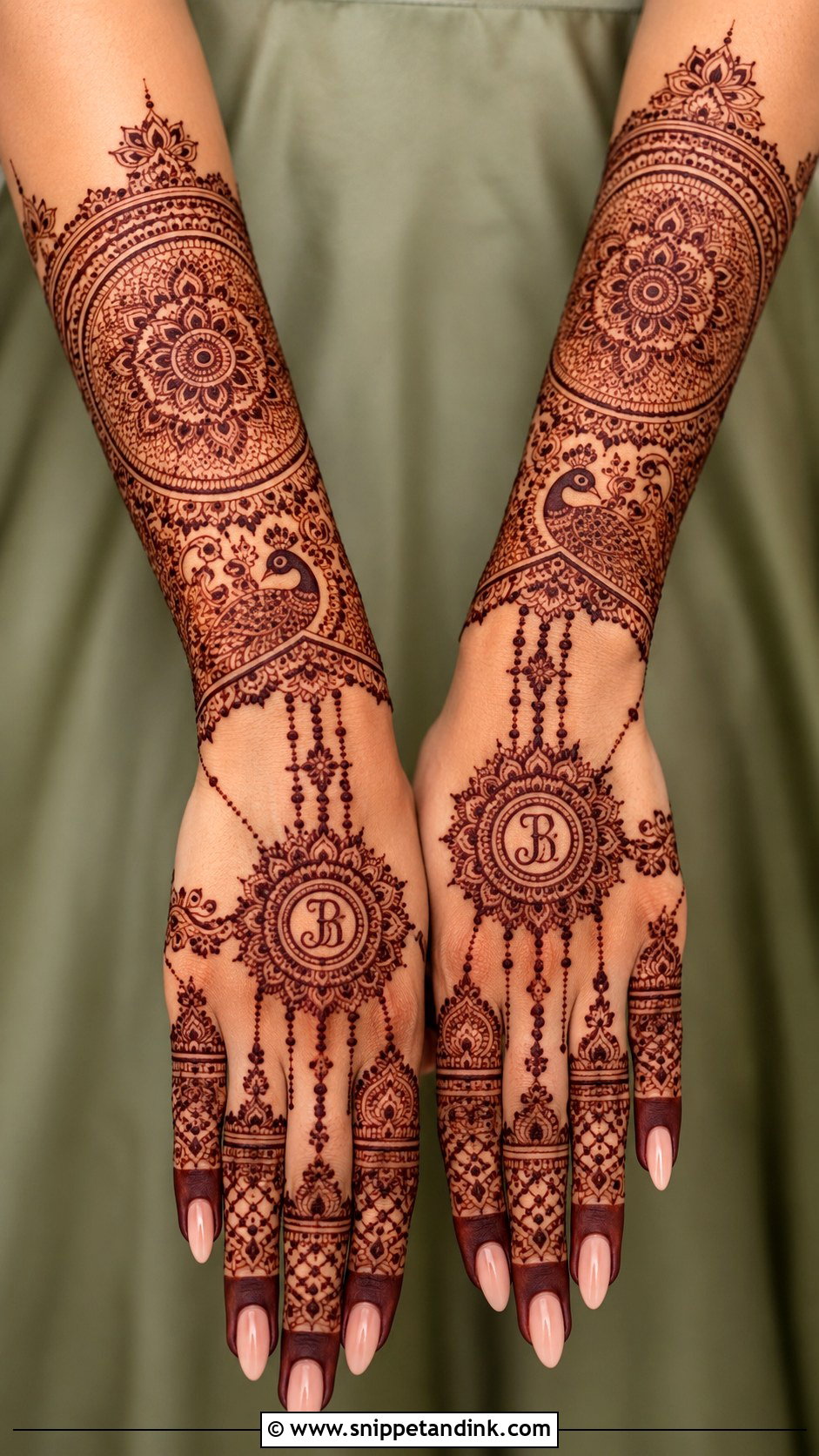 Stylish Bridal Back Hand Mehndi Design - Snippet and Ink - 35 Latest Stylish Mehndi Designs