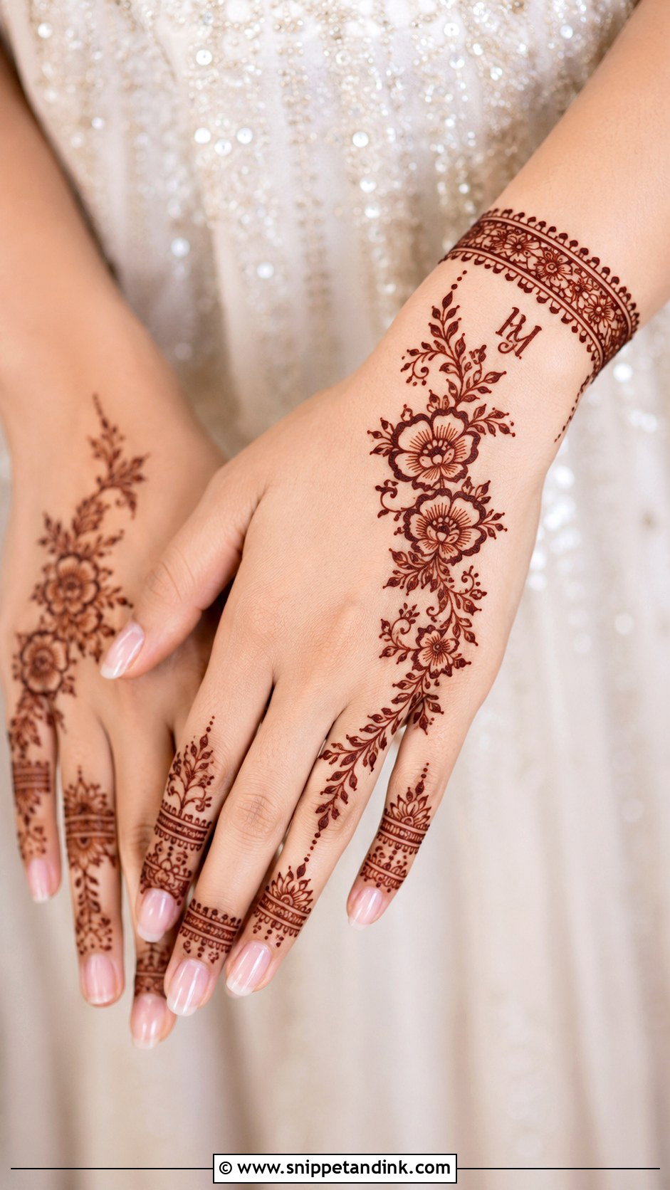 Stylish Engagement Mehndi Design - Snippet and Ink - 35 Latest Stylish Mehndi Designs