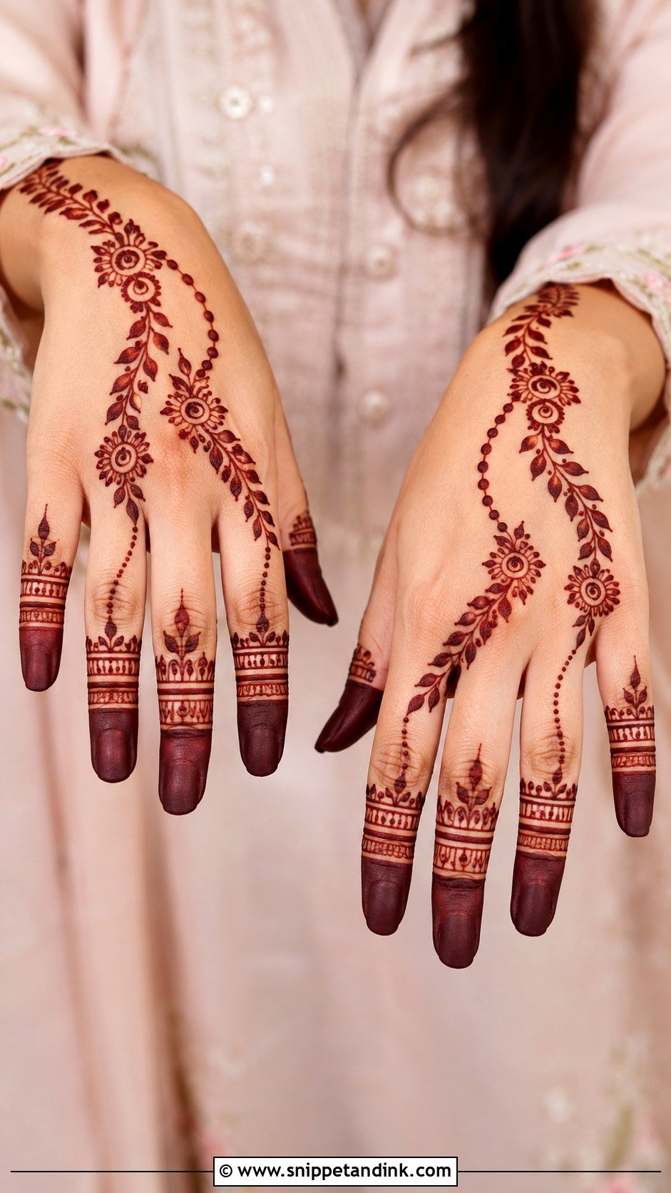 Stylish Finger Mehndi Design - Snippet and Ink - 35 Finger Mehndi Design Ideas
