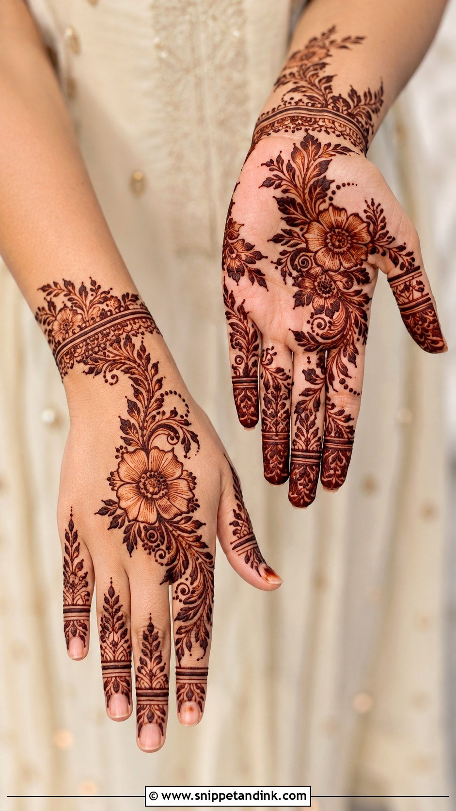 Stylish Floral Mehndi Design - Snippet and Ink - 35 Latest Stylish Mehndi Designs