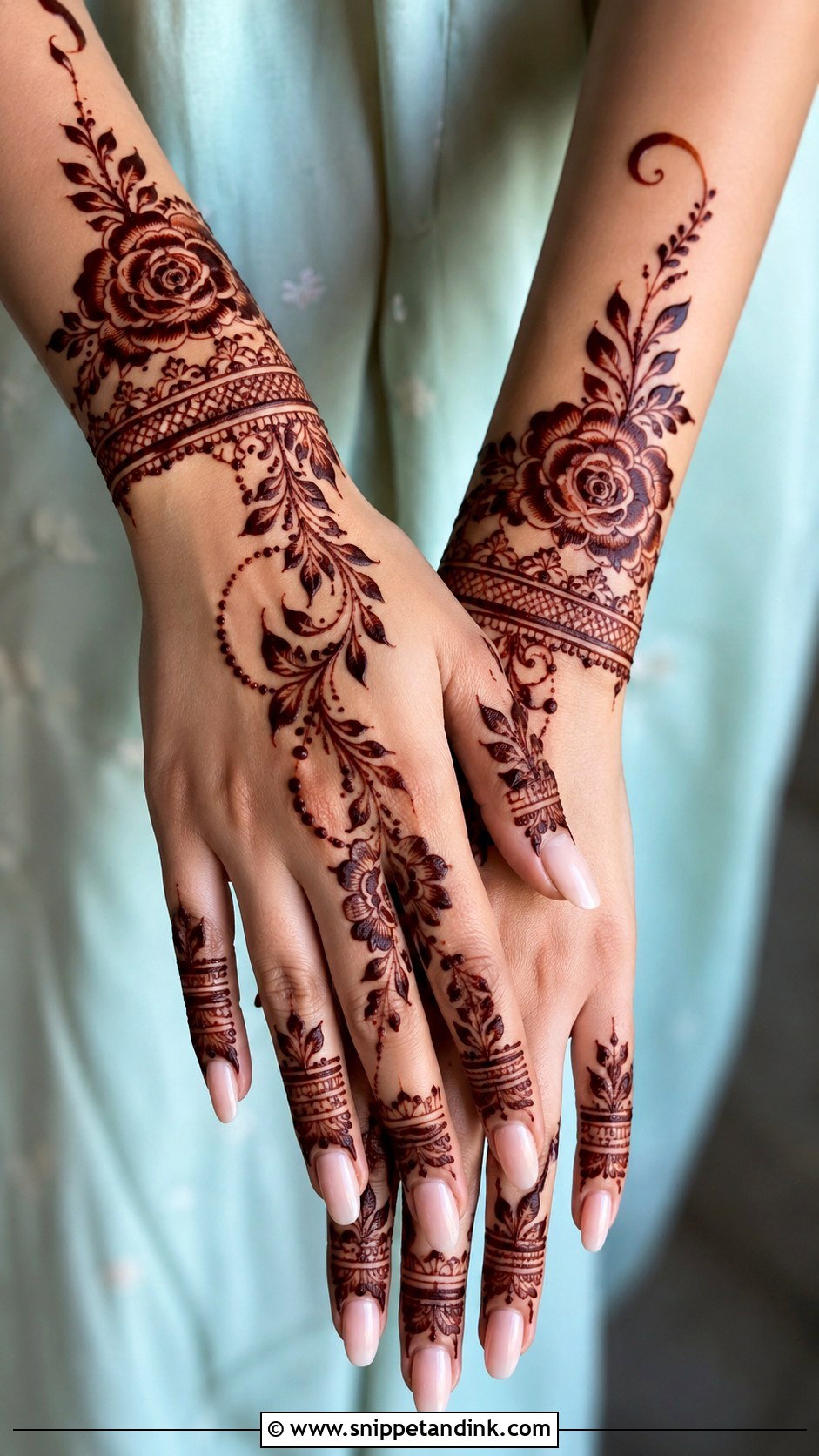 Stylish Floral Mehndi Design - Snippet and Ink - 35 Floral Mehndi Designs
