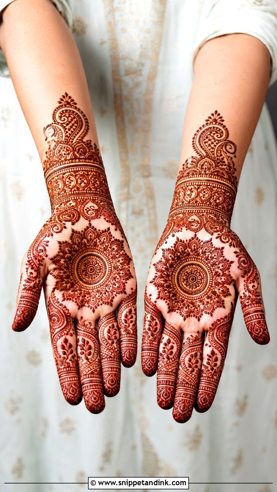 Stylish Front Hand Mehndi Design - Snippet and Ink - 35 Latest Stylish Mehndi Designs