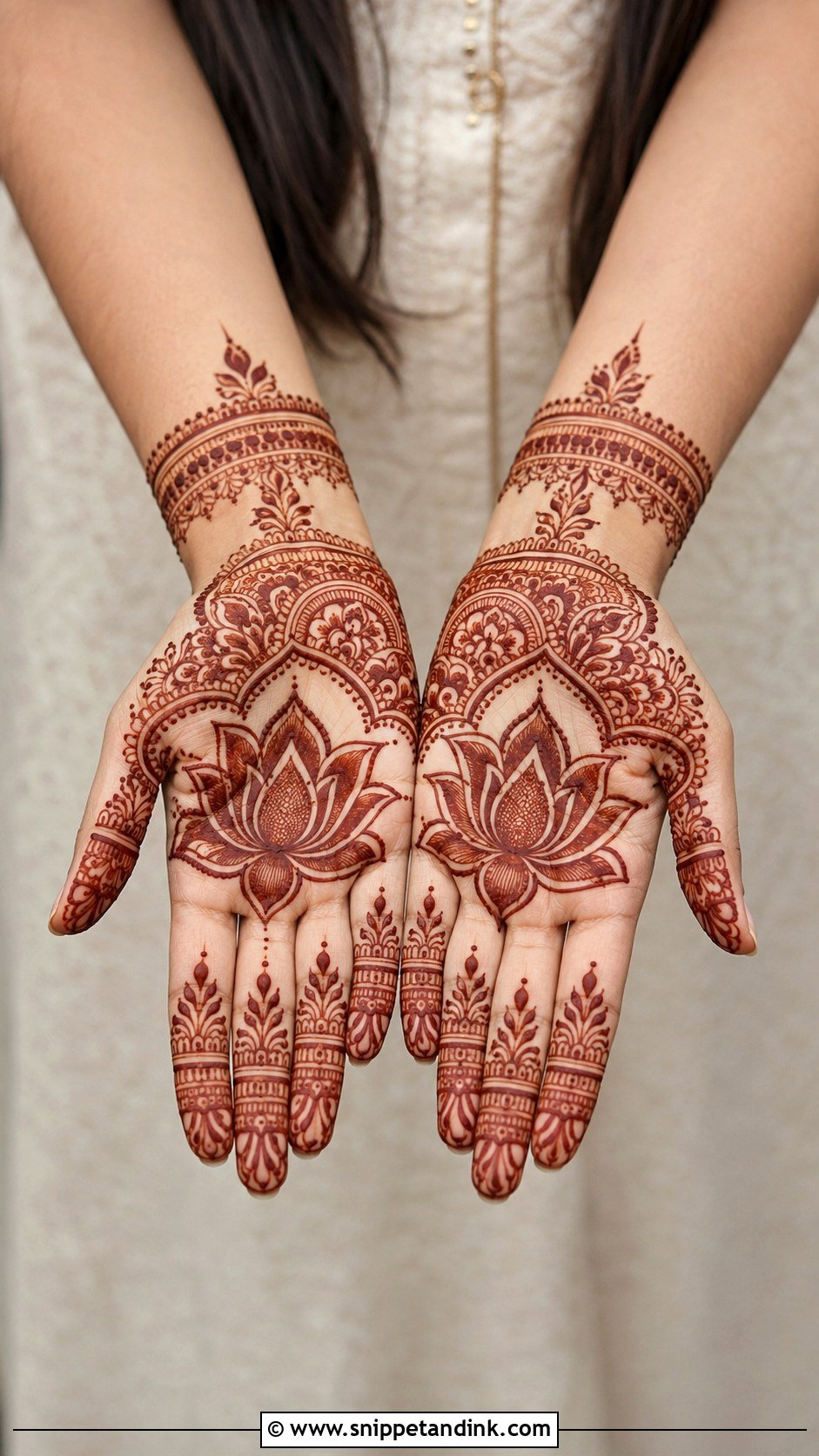 Stylish Lotus Mehndi Design - Snippet and Ink - 35 Latest Stylish Mehndi Designs