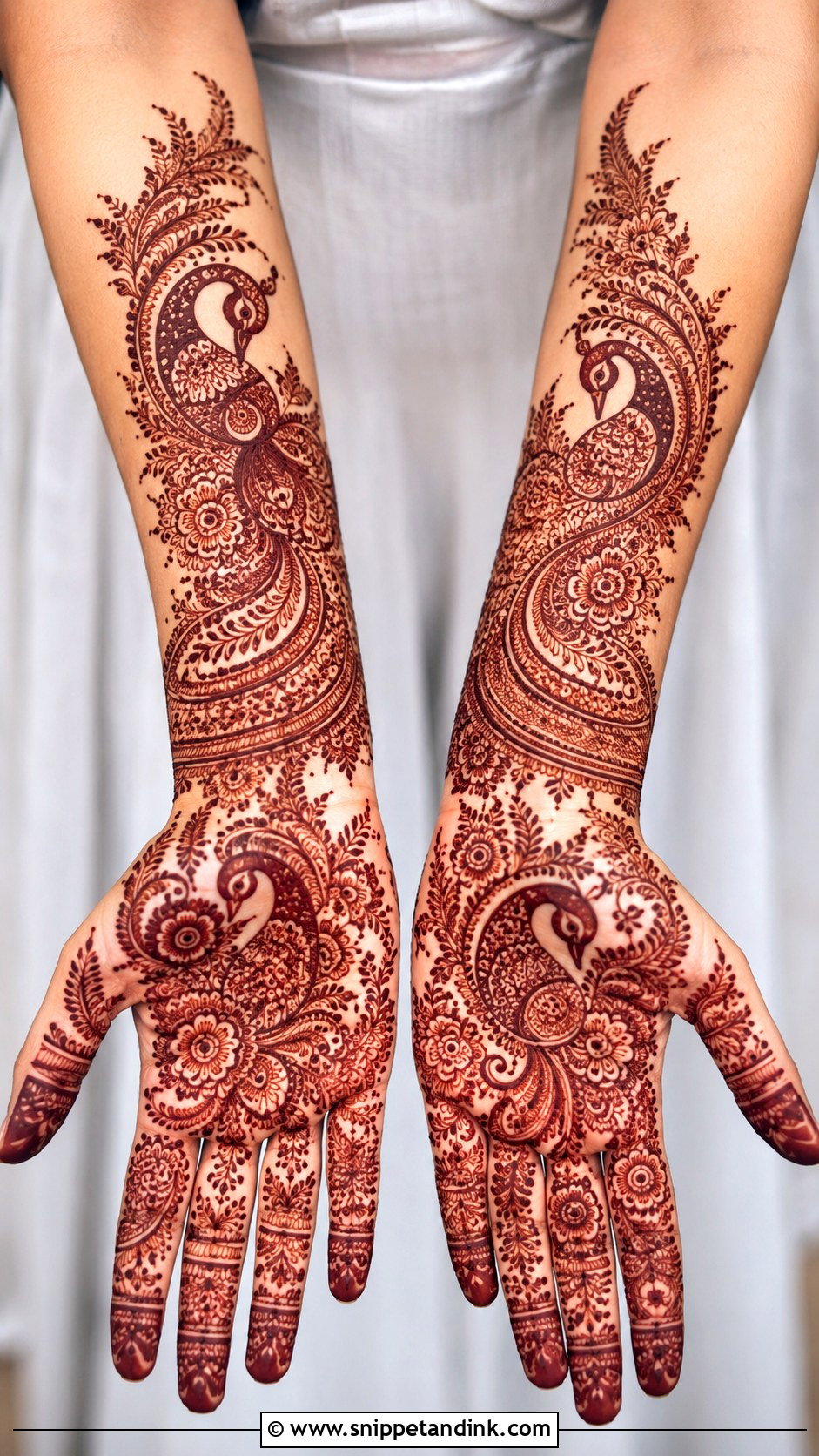 Stylish Peacock Mehndi Design - Snippet and Ink - 35 Latest Stylish Mehndi Designs