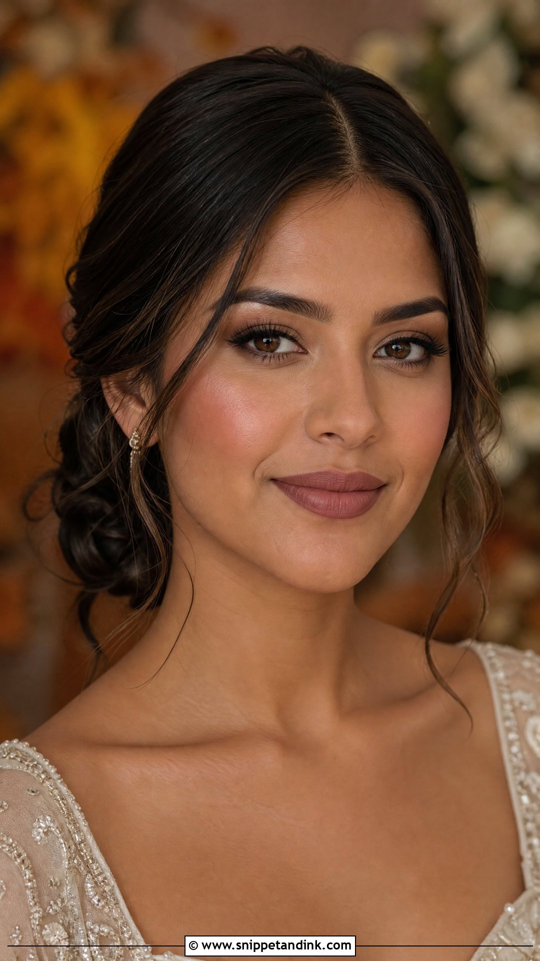 Subtle Bridal Makeup With Mauve Lip - Snippet and Ink - 25 Subtle Bridal Makeup Ideas