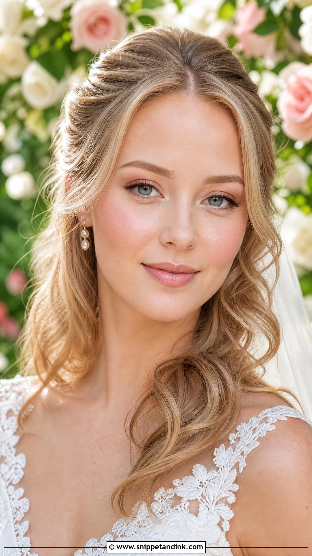 Subtle Bridal Makeup With Pink Blush - Snippet and Ink - 25 Subtle Bridal Makeup Ideas