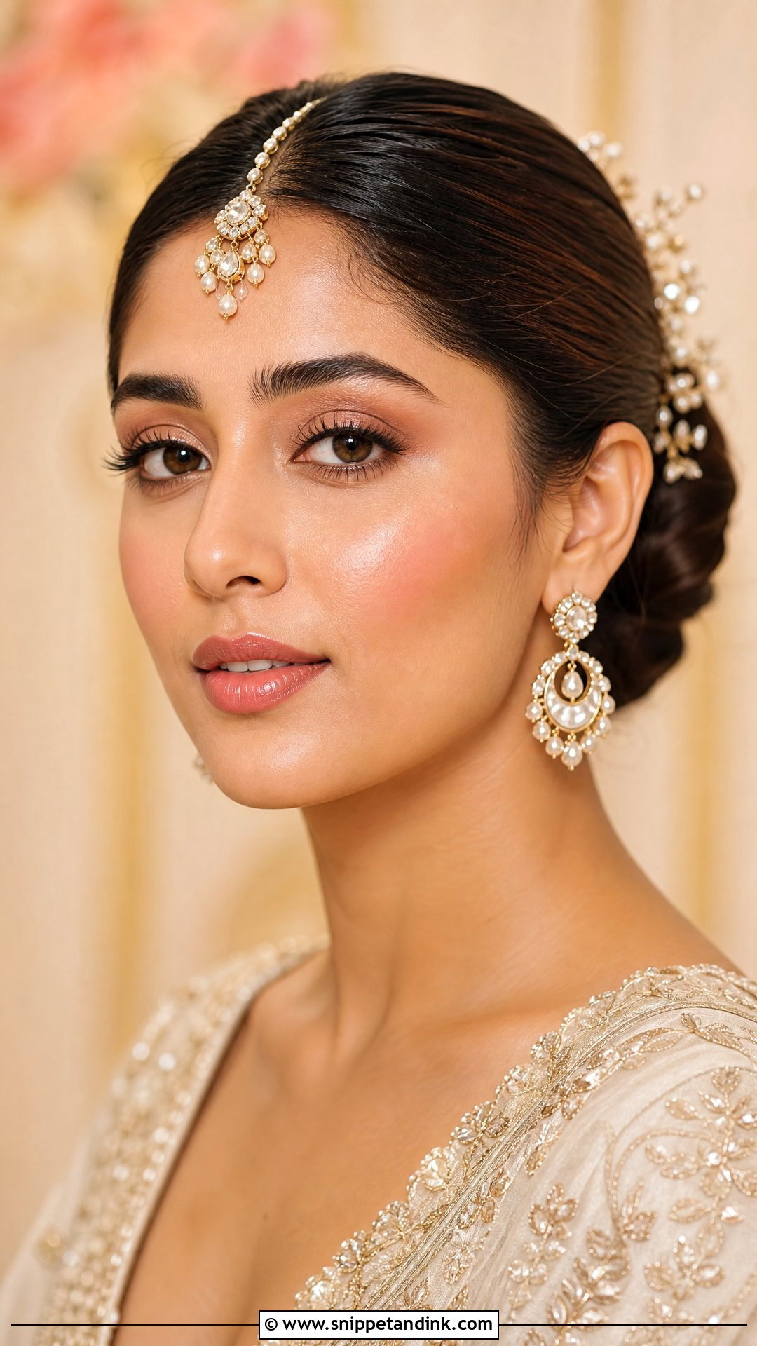 Subtle Indian Bridal Makeup With Dewy Skin - Snippet and Ink - 20 Subtle Indian Bridal Makeup Ideas