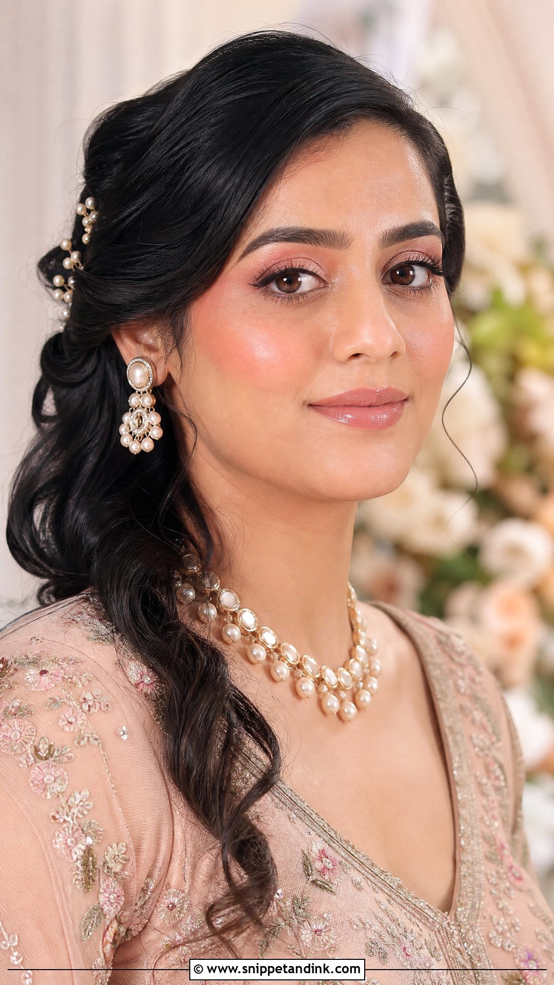 Subtle Indian Bridal Makeup With Glossy Lips - Snippet and Ink - 20 Subtle Indian Bridal Makeup Ideas