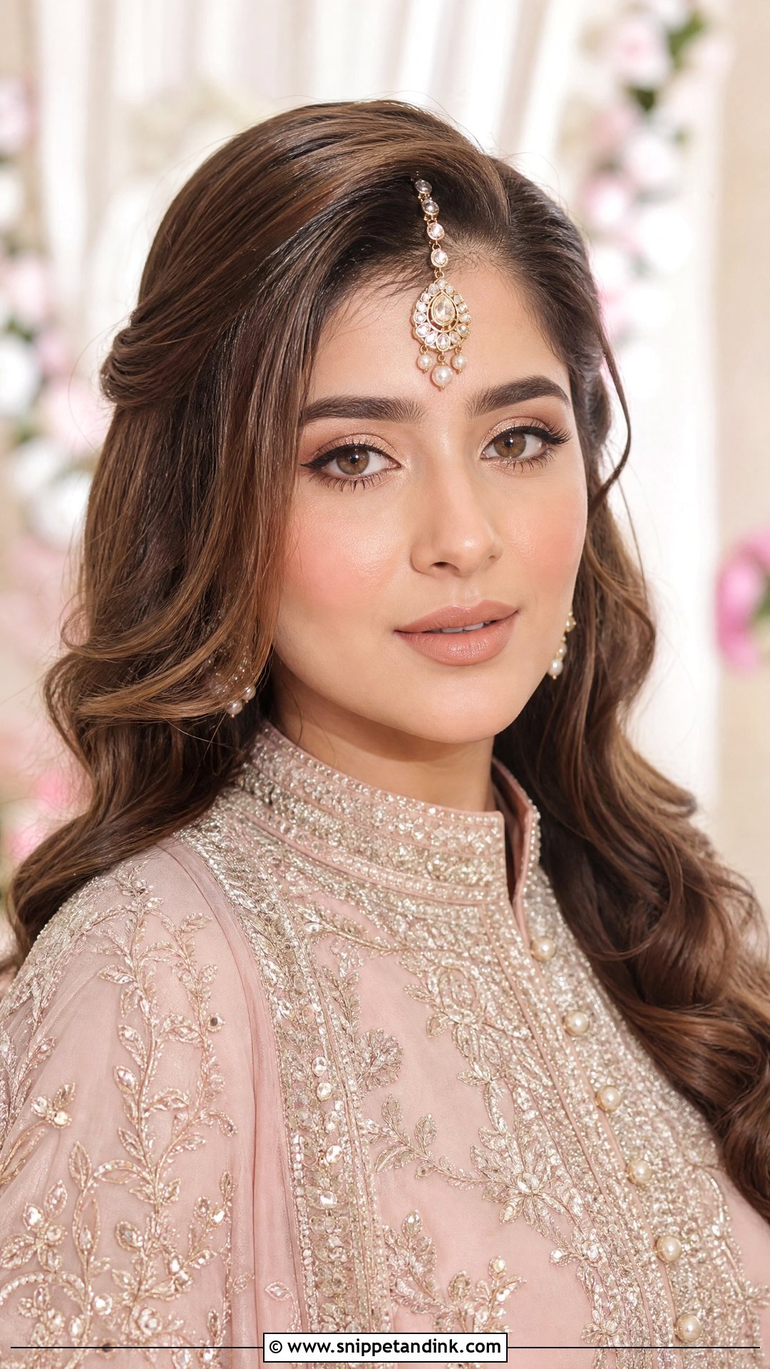 Subtle Indian Bridal Makeup With Nude Lips - Snippet and Ink - 20 Subtle Indian Bridal Makeup Ideas