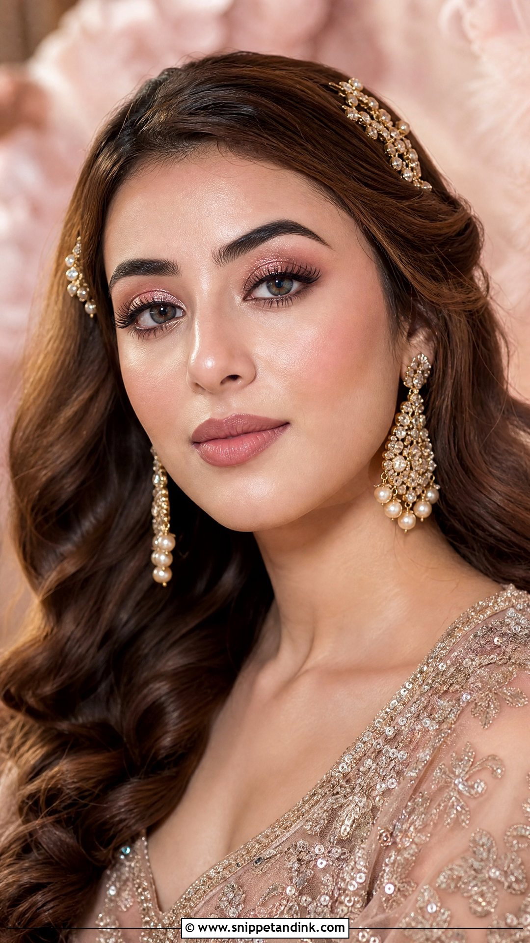 Subtle Indian Bridal Makeup With Rose Gold Eyes - Snippet and Ink - 20 Subtle Indian Bridal Makeup Ideas