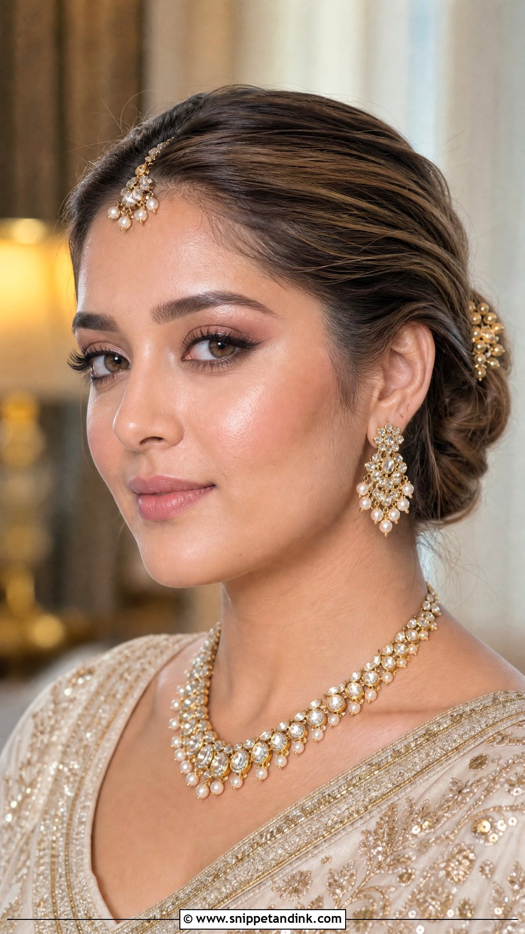 Subtle Indian Bridal Makeup With Soft Winged Liner - Snippet and Ink - 20 Subtle Indian Bridal Makeup Ideas