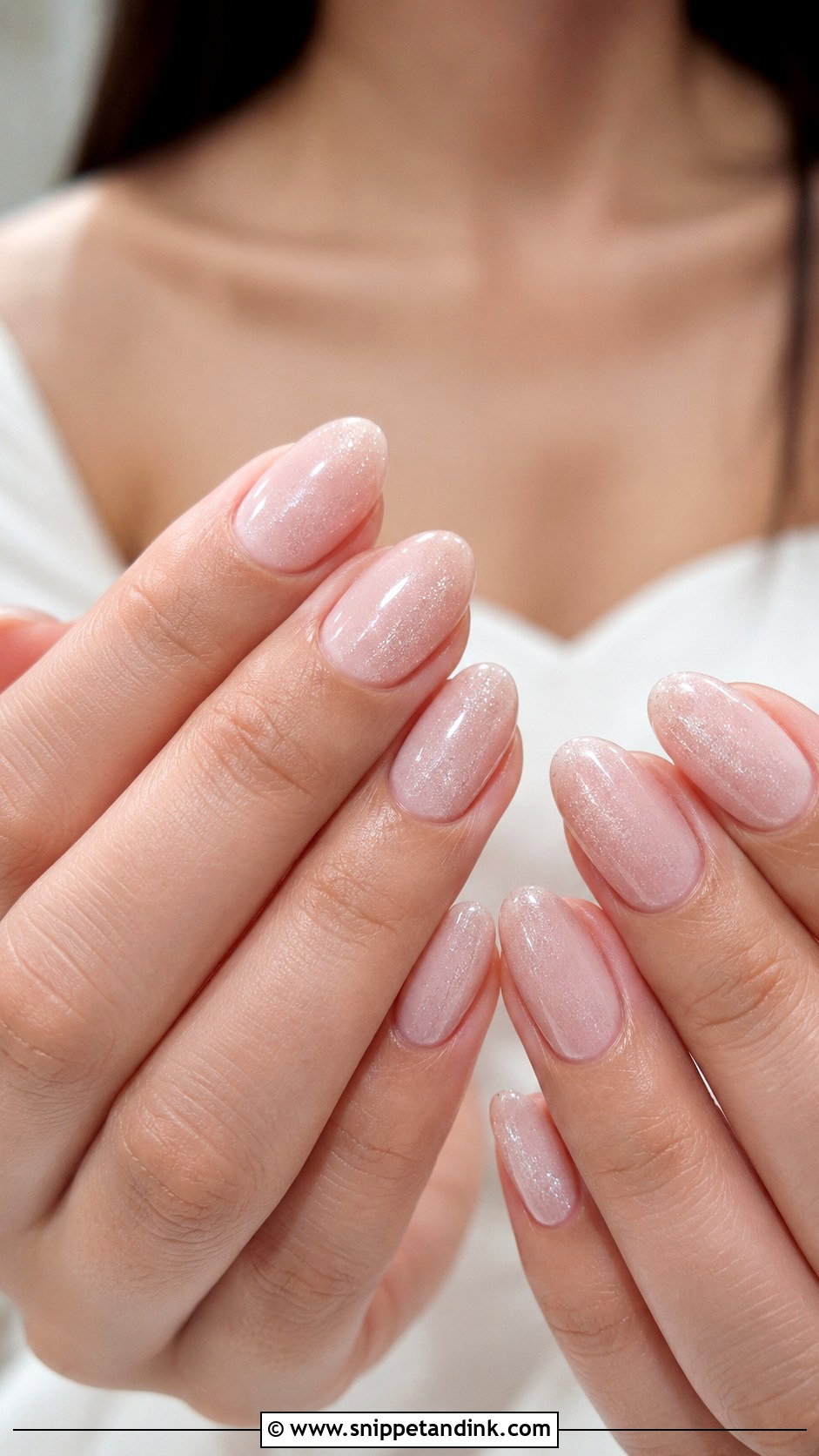 Subtle Shimmer Wedding Nails - Snippet and Ink - 20 Basic Wedding Nails