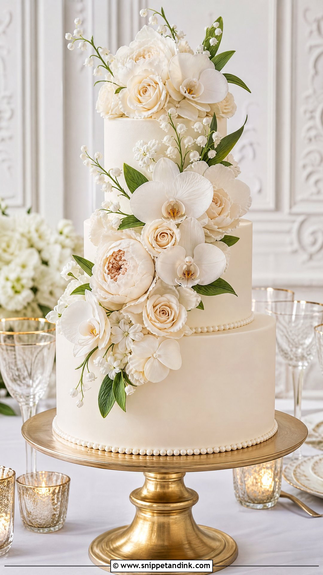 Sugar Flower Bouquet Wedding Cake - Snippet and Ink - 30 Cake Bouquet Ideas for Wedding