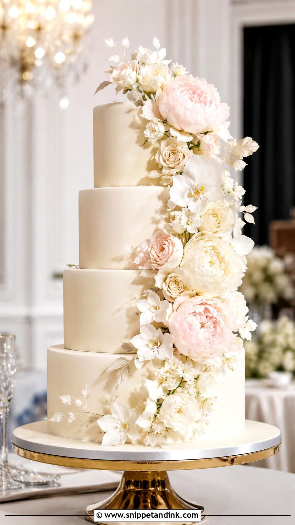 Sugar Flower Wedding Cake - Snippet and Ink - 20 Floral Cake Designs for Wedding