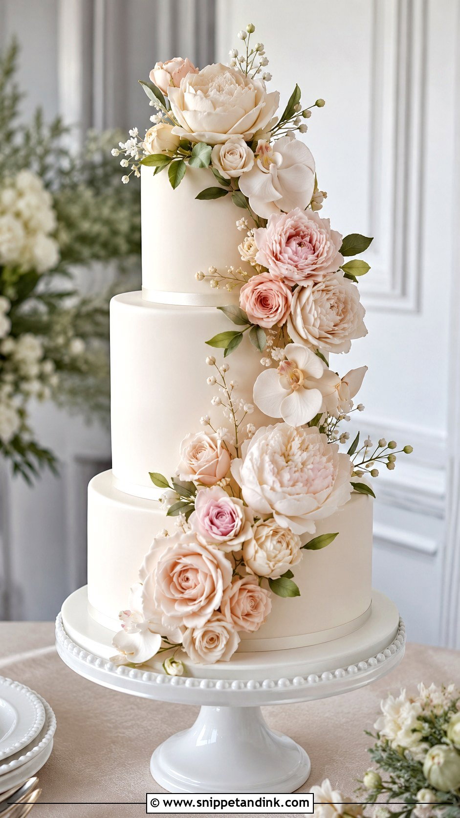 Sugar Flower Wedding Cake - Snippet and Ink - 20 Flower Wedding Cake Ideas
