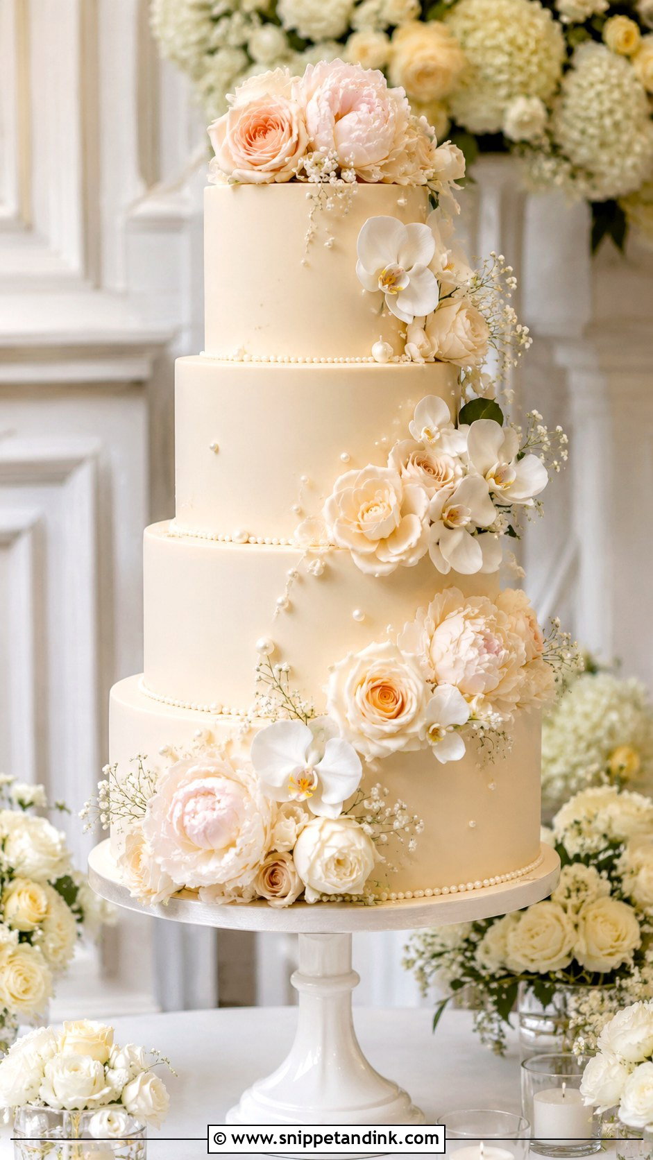 Sugar Flower Wedding Cake - Snippet and Ink - 20 Most Beautiful Wedding Cakes