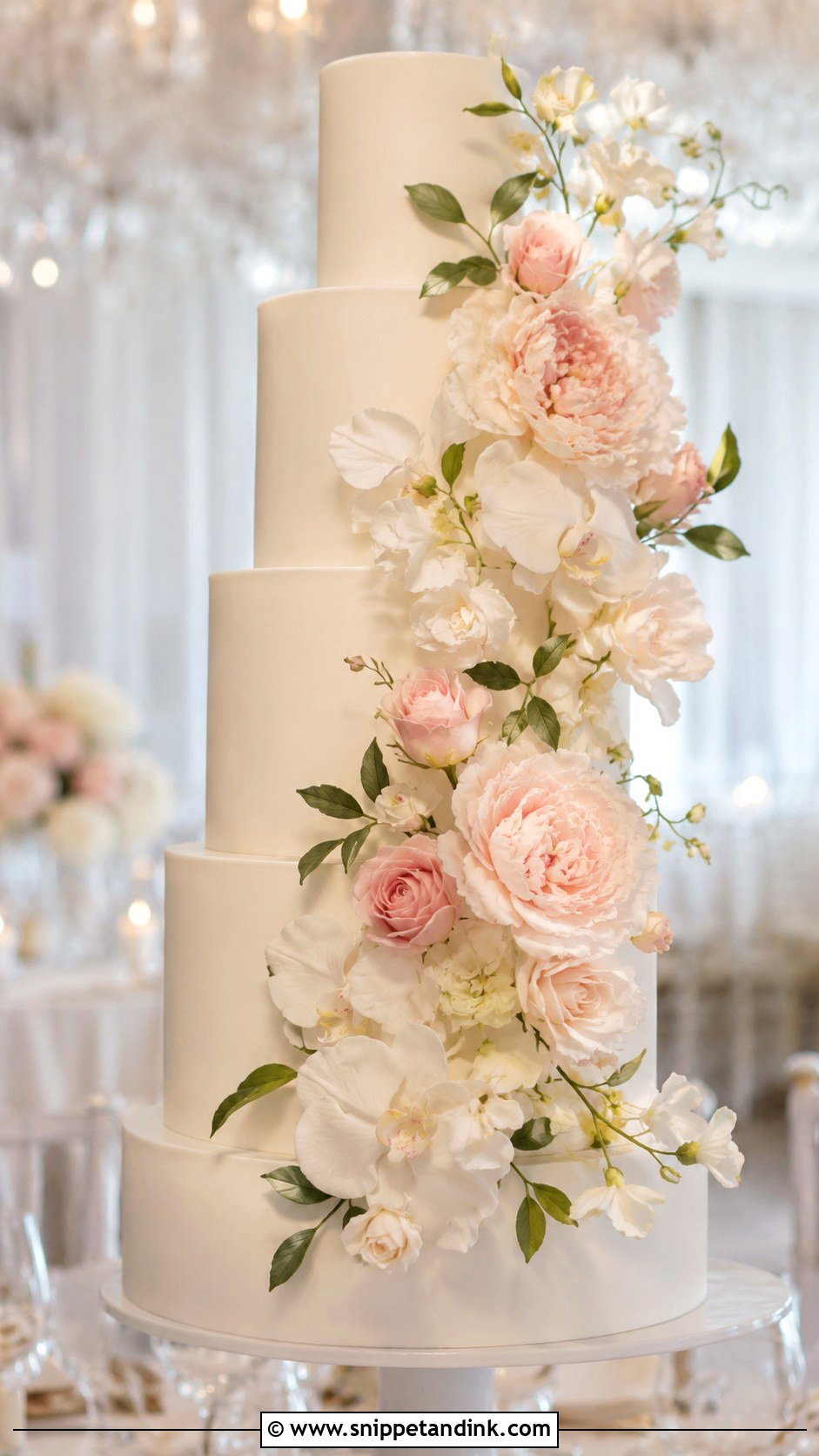 Sugar Flower Wedding Cake - Snippet and Ink - 20 Wedding Cake Decorating Techniques