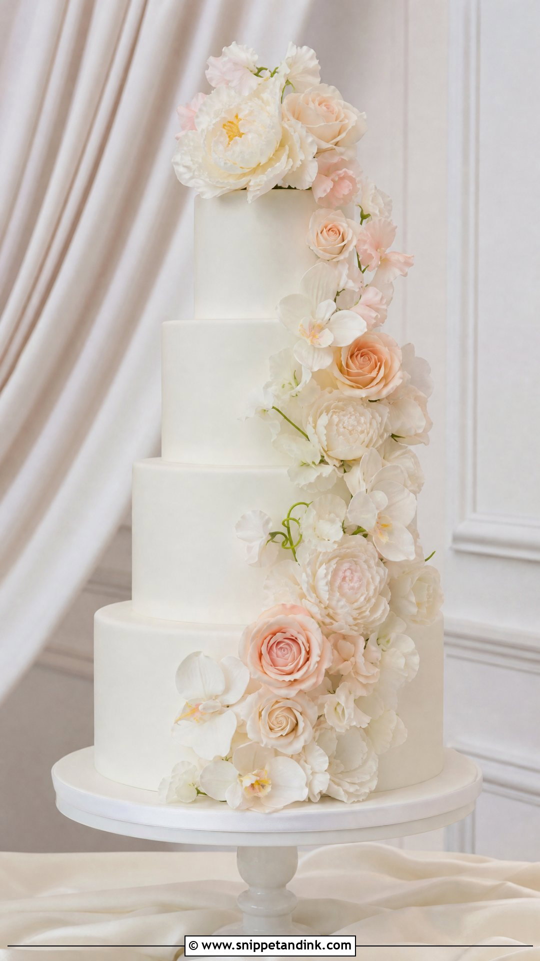 Sugar Flower Wedding Cake - Snippet and Ink - 20 Wedding Cake Flowers Ideas