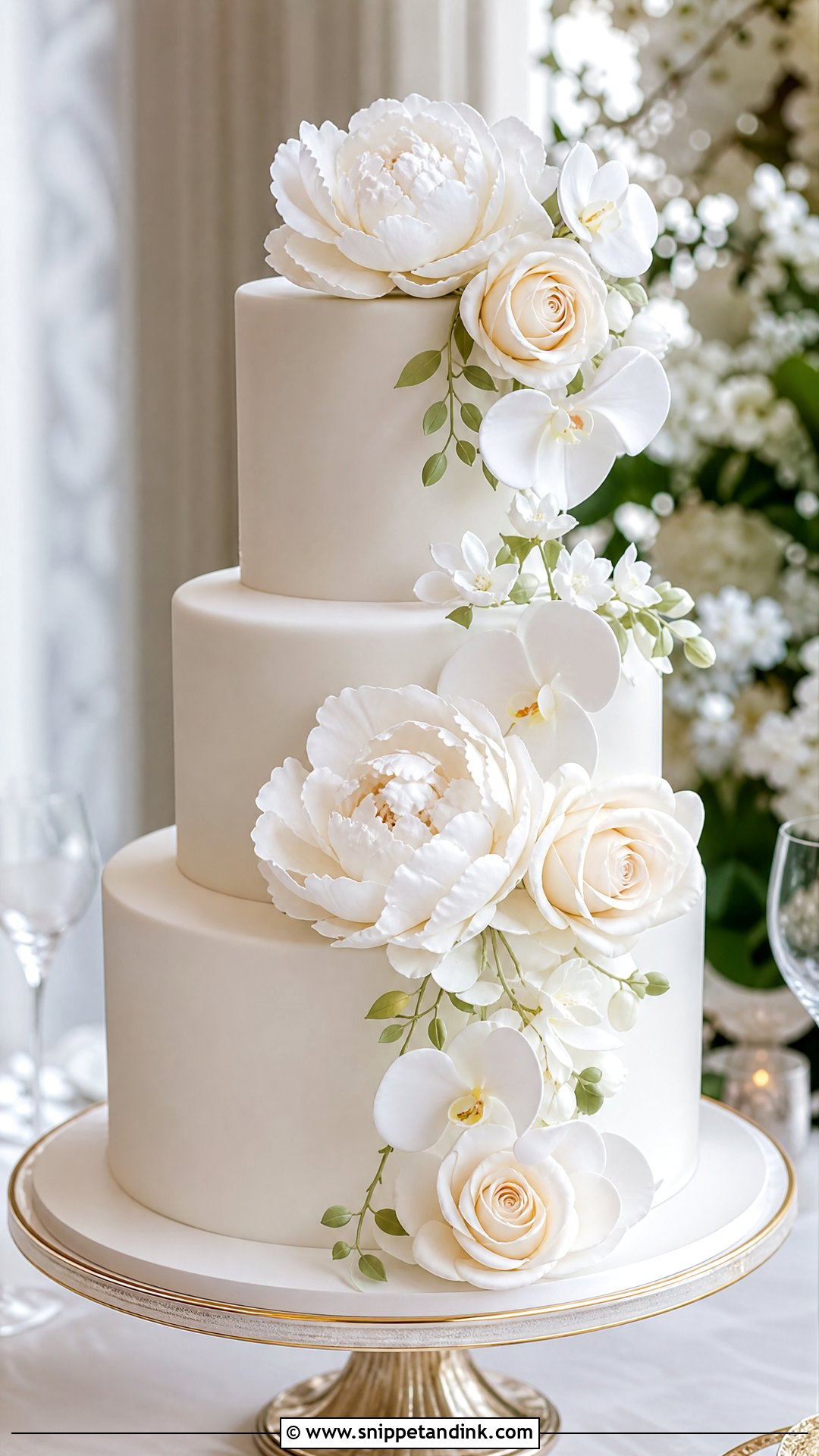 Sugar Flower Wedding Cake - Snippet and Ink - 20 Wedding Cake with Flowers