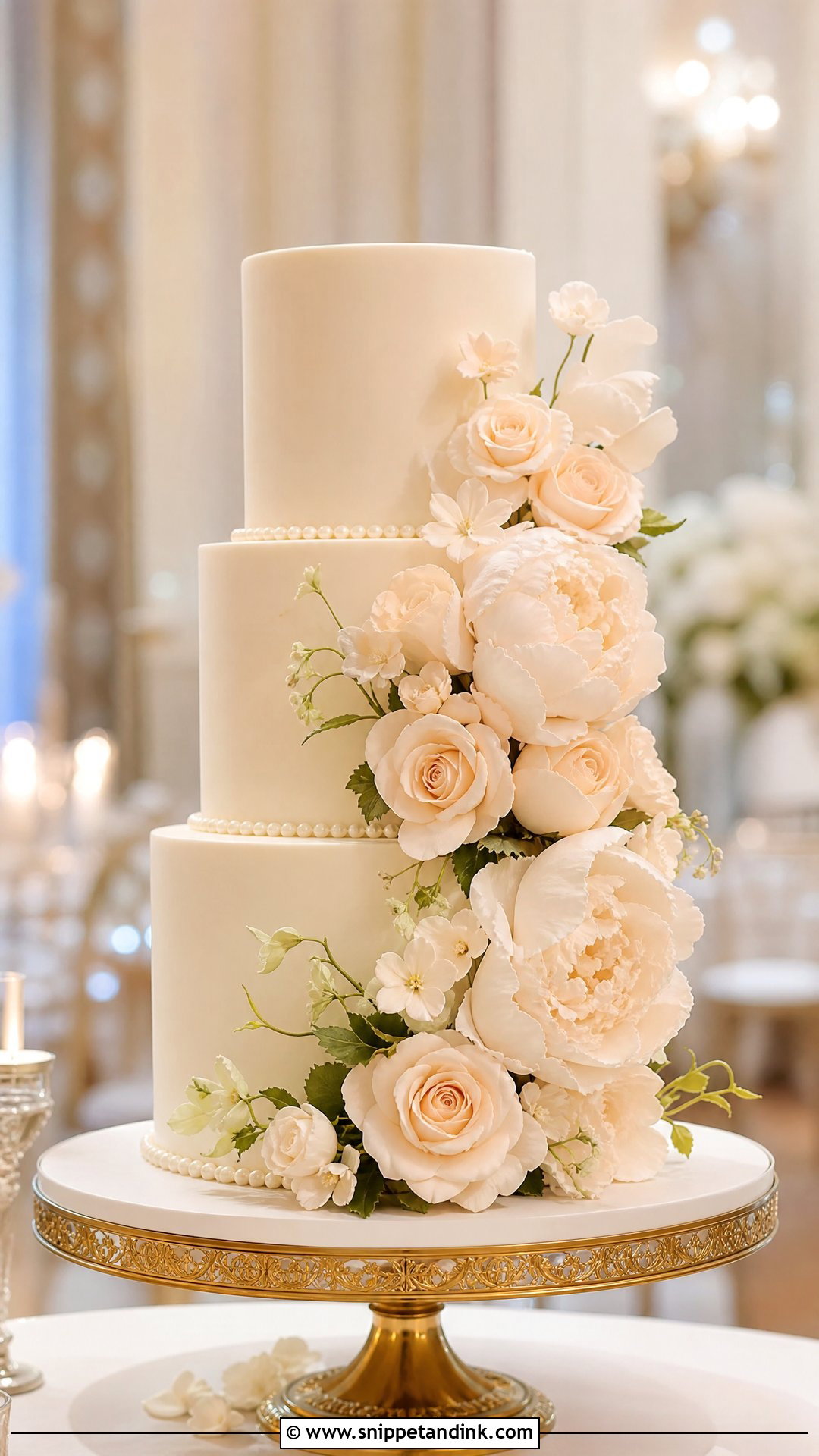 Sugar Flower Wedding Cake - Snippet and Ink - 25 Flower Theme Cake Ideas for Wedding