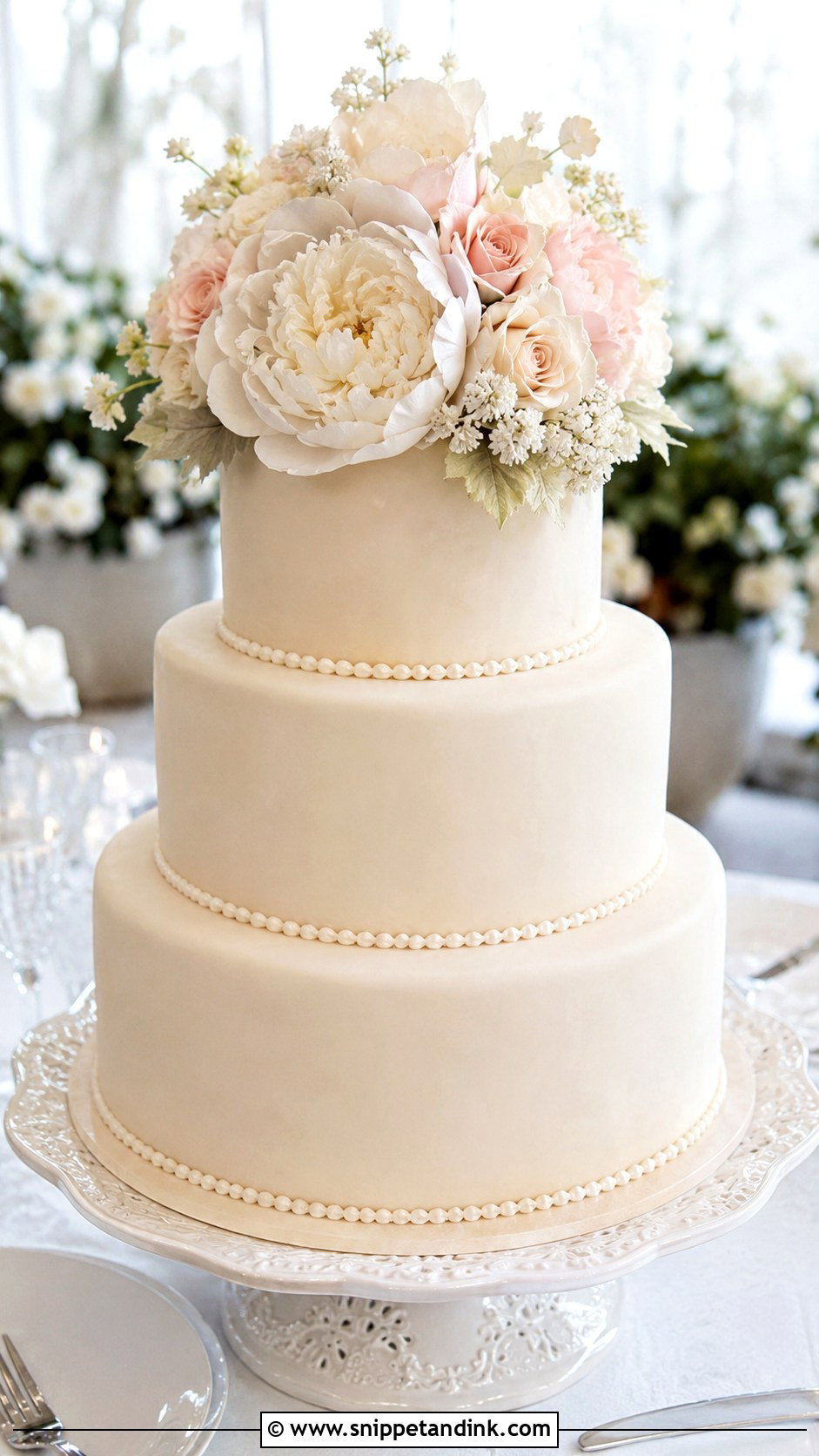 Sugar Flower Wedding Cake Top - Snippet and Ink - 25 Wedding Cake Tops