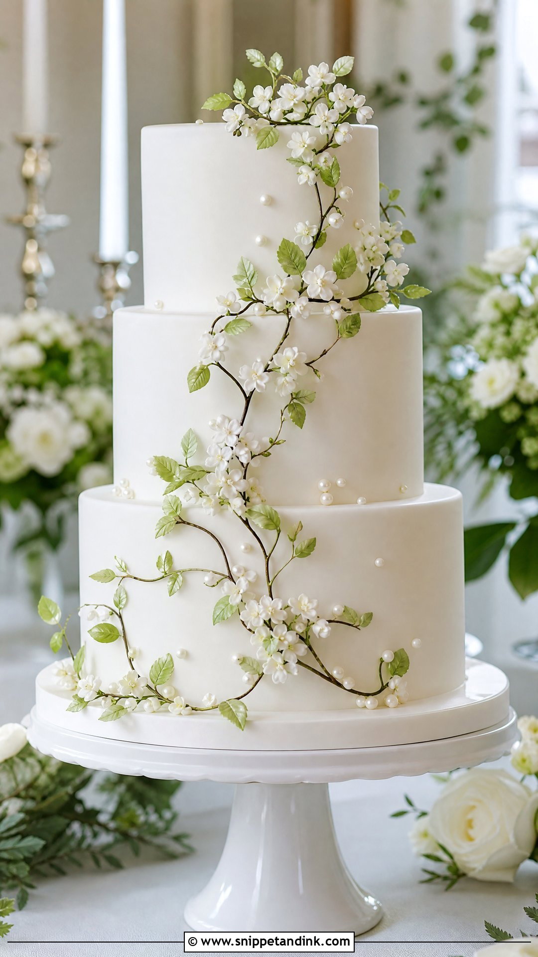 Sugar Vine Wedding Cake - Snippet and Ink - 20 Sugar Cake Ideas for Wedding