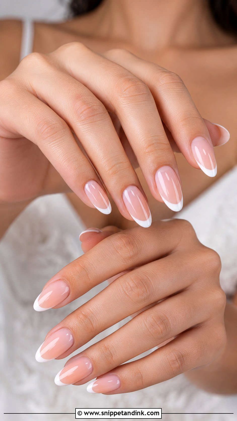 Summer Bridal Almond Nails - Snippet and Ink - 20 Summer Bridal Nails