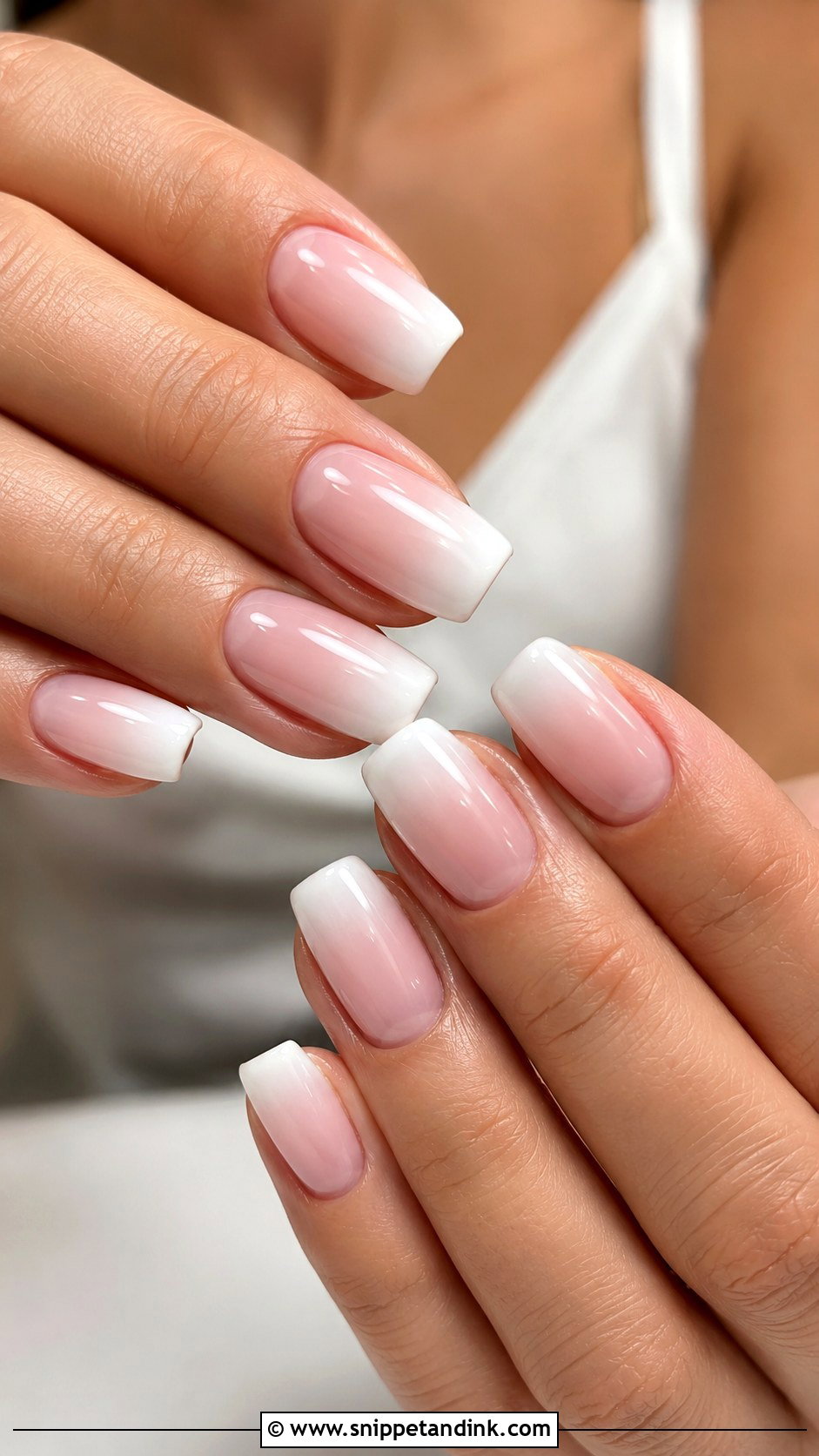 Summer Bridal Baby Boomer Nails - Snippet and Ink - 20 Summer Bridal Nails