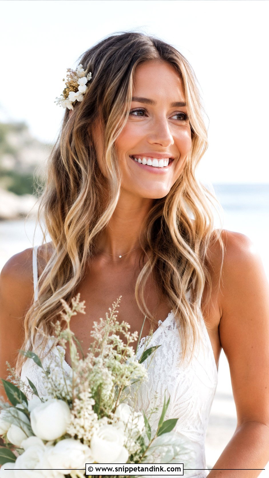 Summer Bridal Beach Waves - Snippet and Ink - 15 Summer Bridal Hairstyles