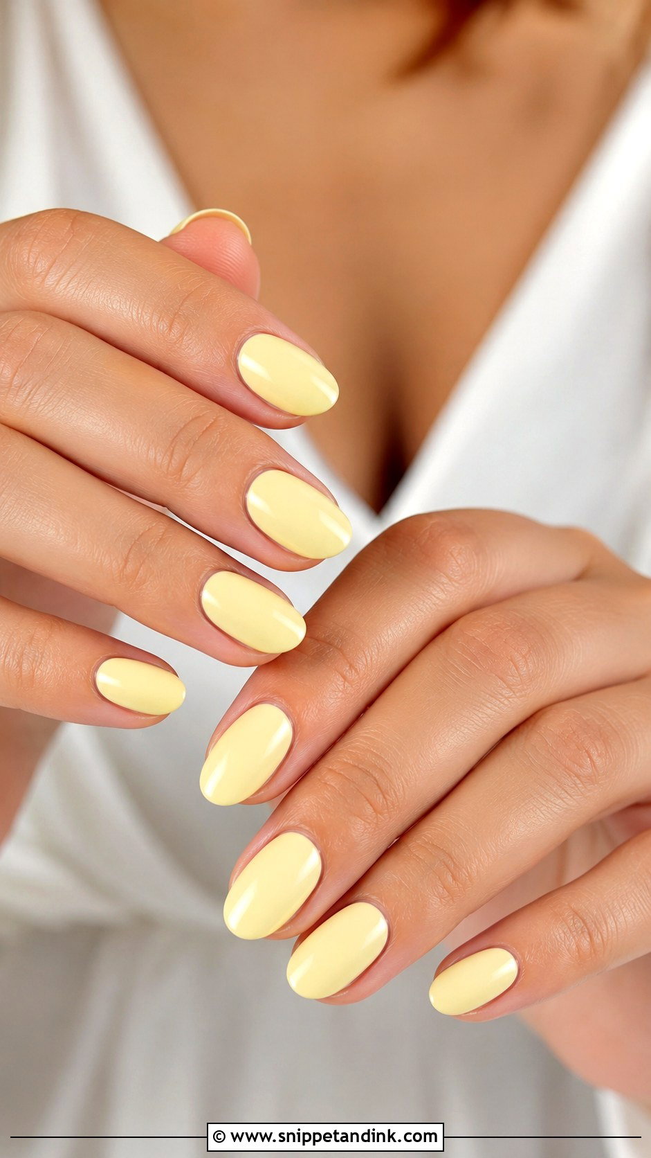 Summer Bridal Butter Yellow Nails - Snippet and Ink - 20 Summer Bridal Nails