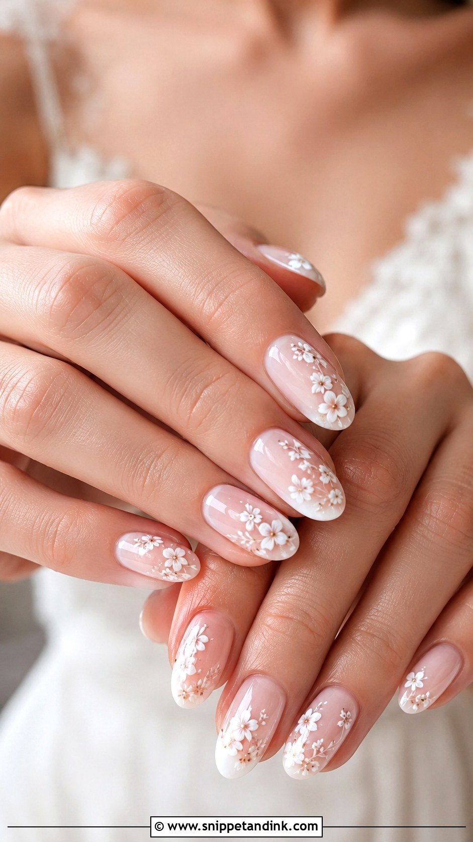 Summer Bridal Floral Nails - Snippet and Ink - 20 Summer Bridal Nails