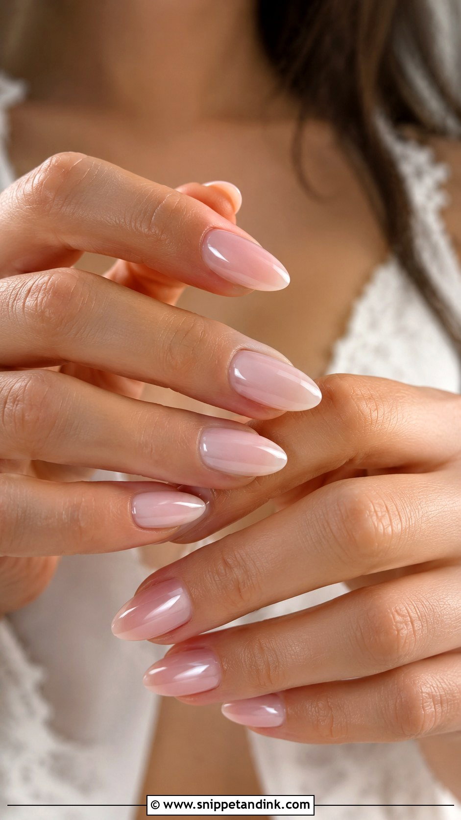 Summer Bridal Glazed Pink Nails - Snippet and Ink - 20 Summer Bridal Nails
