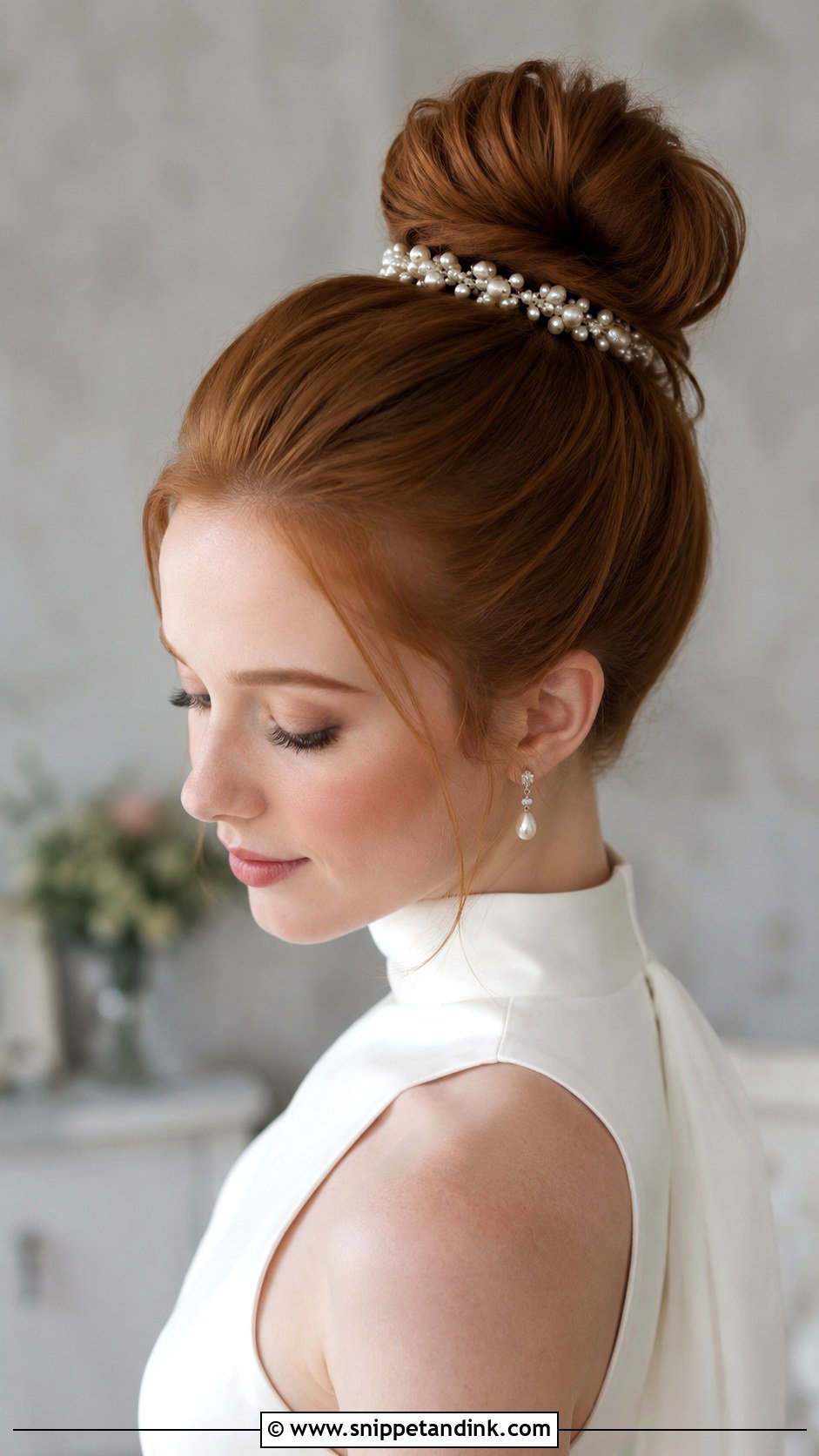 Summer Bridal High Bun - Snippet and Ink - 15 Summer Bridal Hairstyles