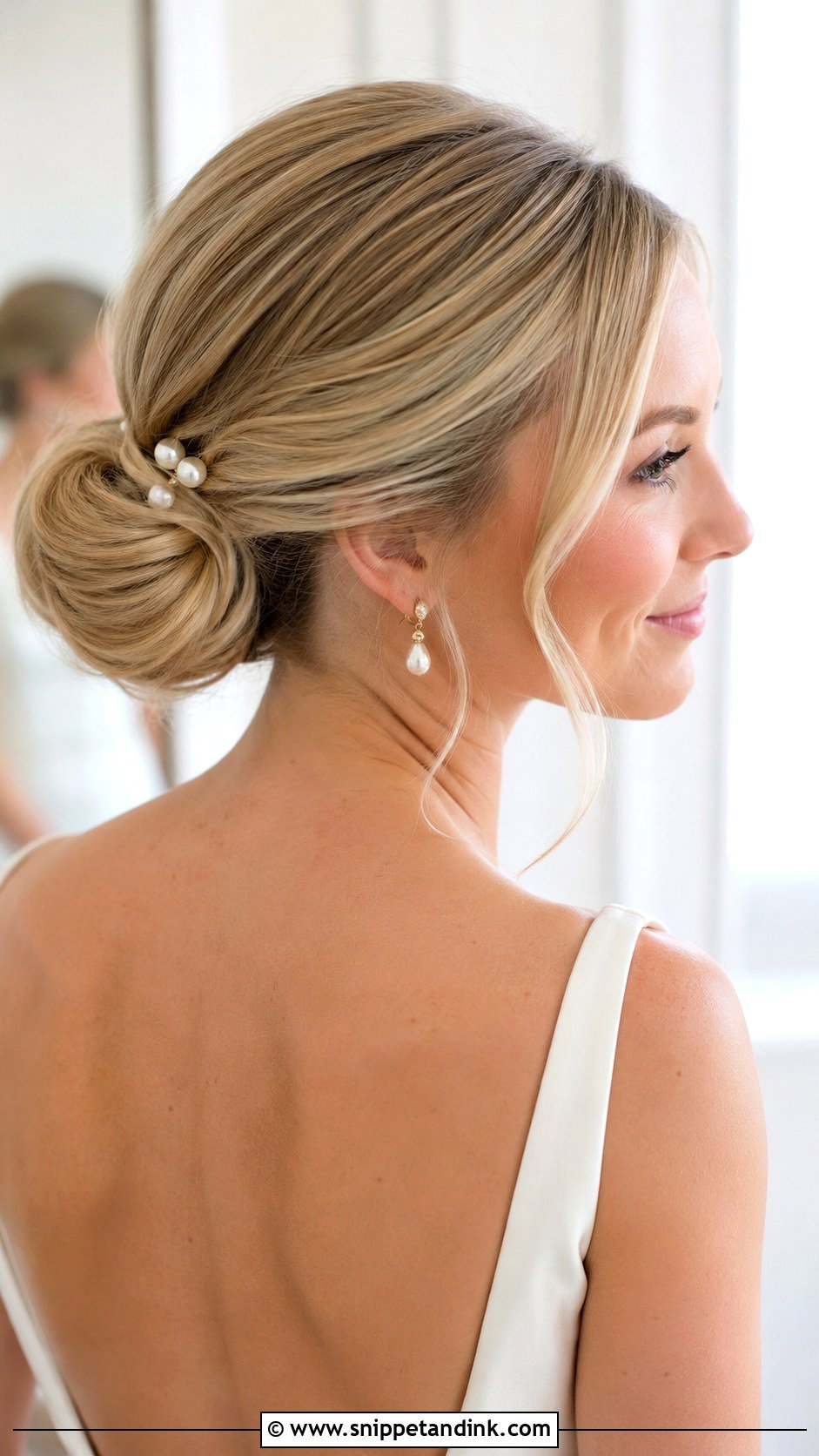 Summer Bridal Low Chignon - Snippet and Ink - 15 Summer Bridal Hairstyles
