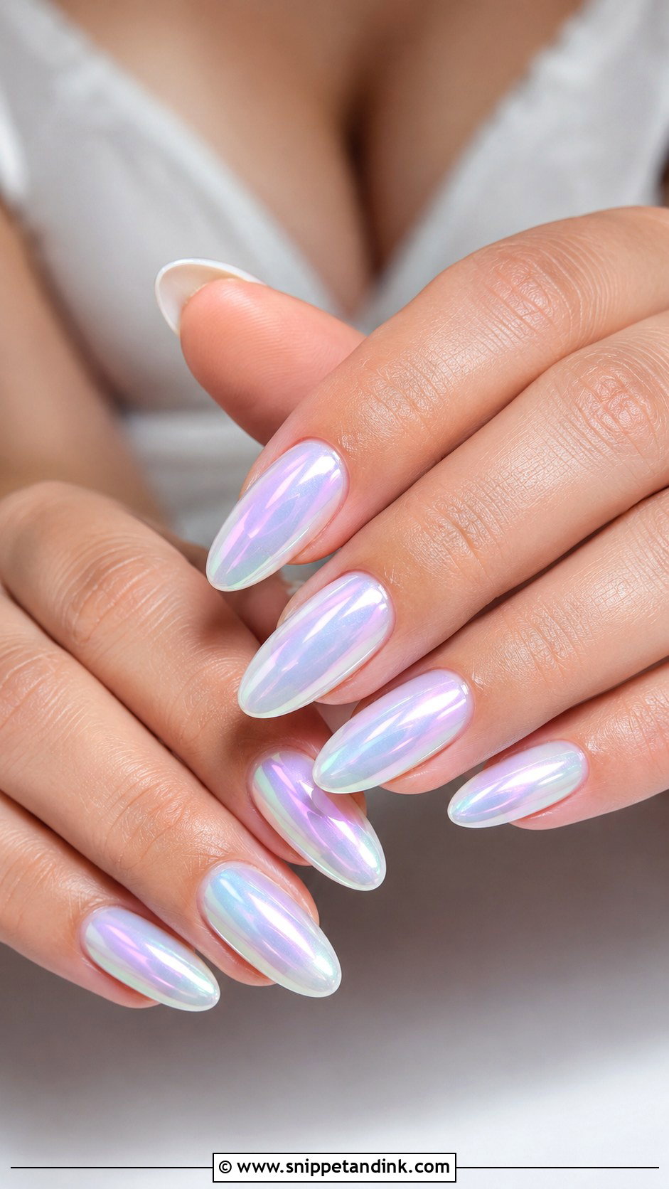 Summer Bridal Mermaid Chrome Nails - Snippet and Ink - 20 Summer Bridal Nails