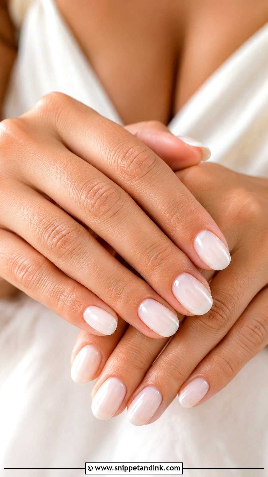 Summer Bridal Milky White Nails - Snippet and Ink - 20 Summer Bridal Nails