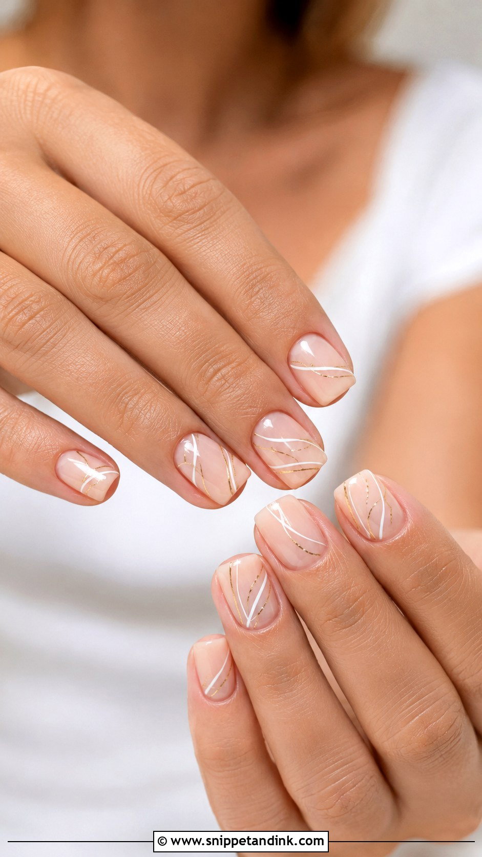 Summer Bridal Minimal Line Nails - Snippet and Ink - 20 Summer Bridal Nails