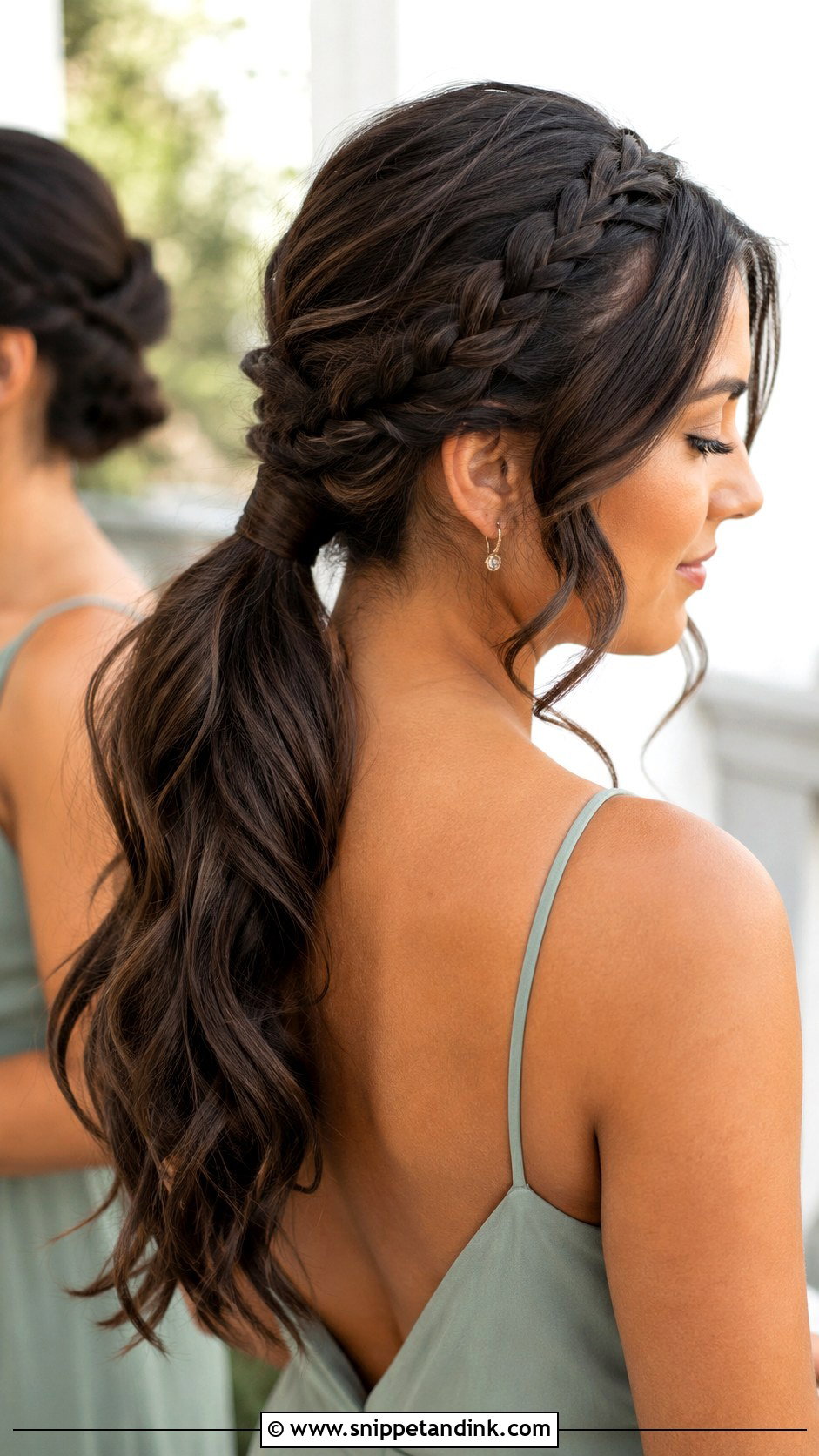 Summer Bridesmaid Braided Ponytail - Snippet and Ink - 20 Summer Bridesmaid Hair Ideas