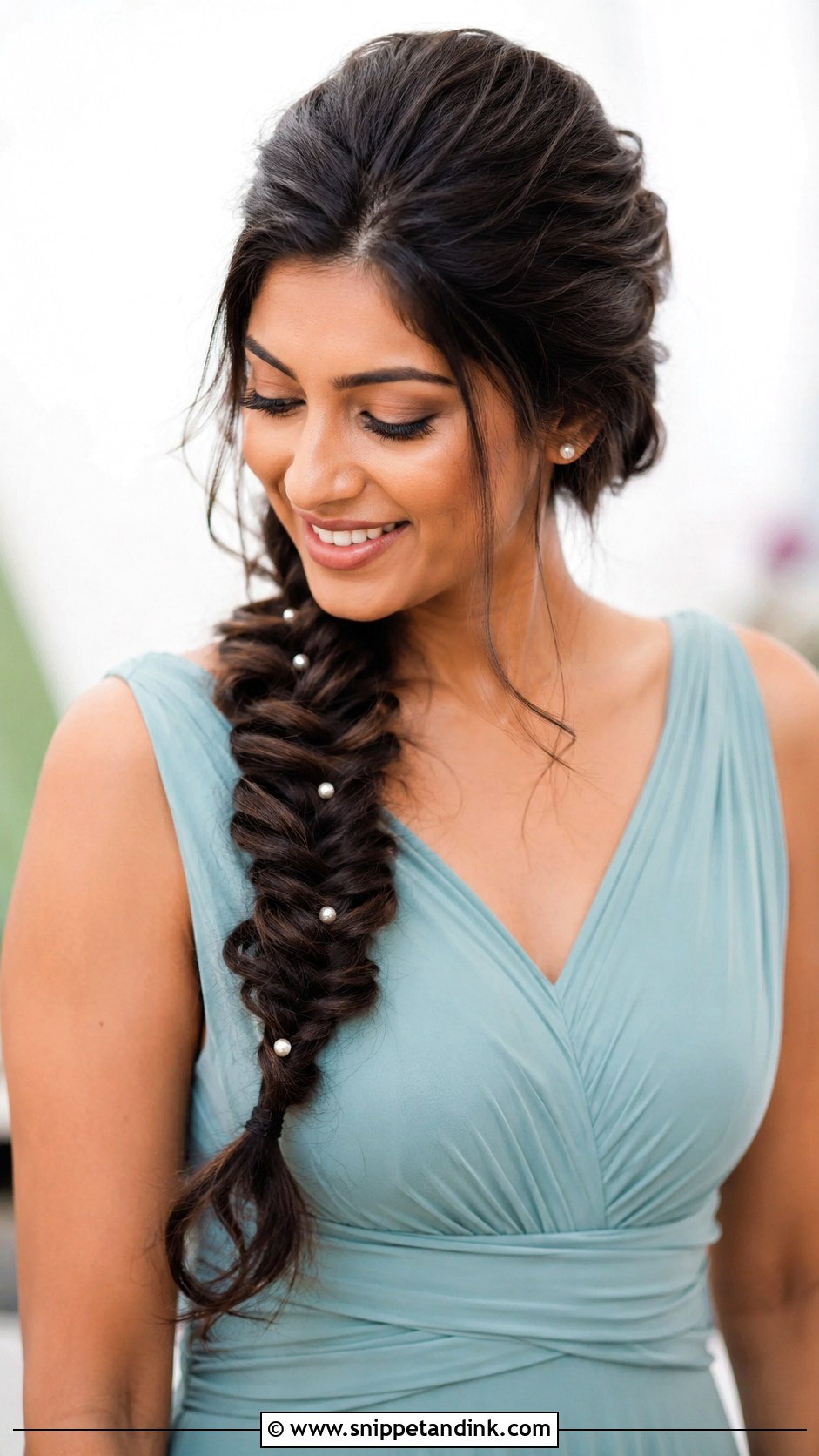 Summer Bridesmaid Fishtail Braid - Snippet and Ink - 20 Summer Bridesmaid Hair Ideas