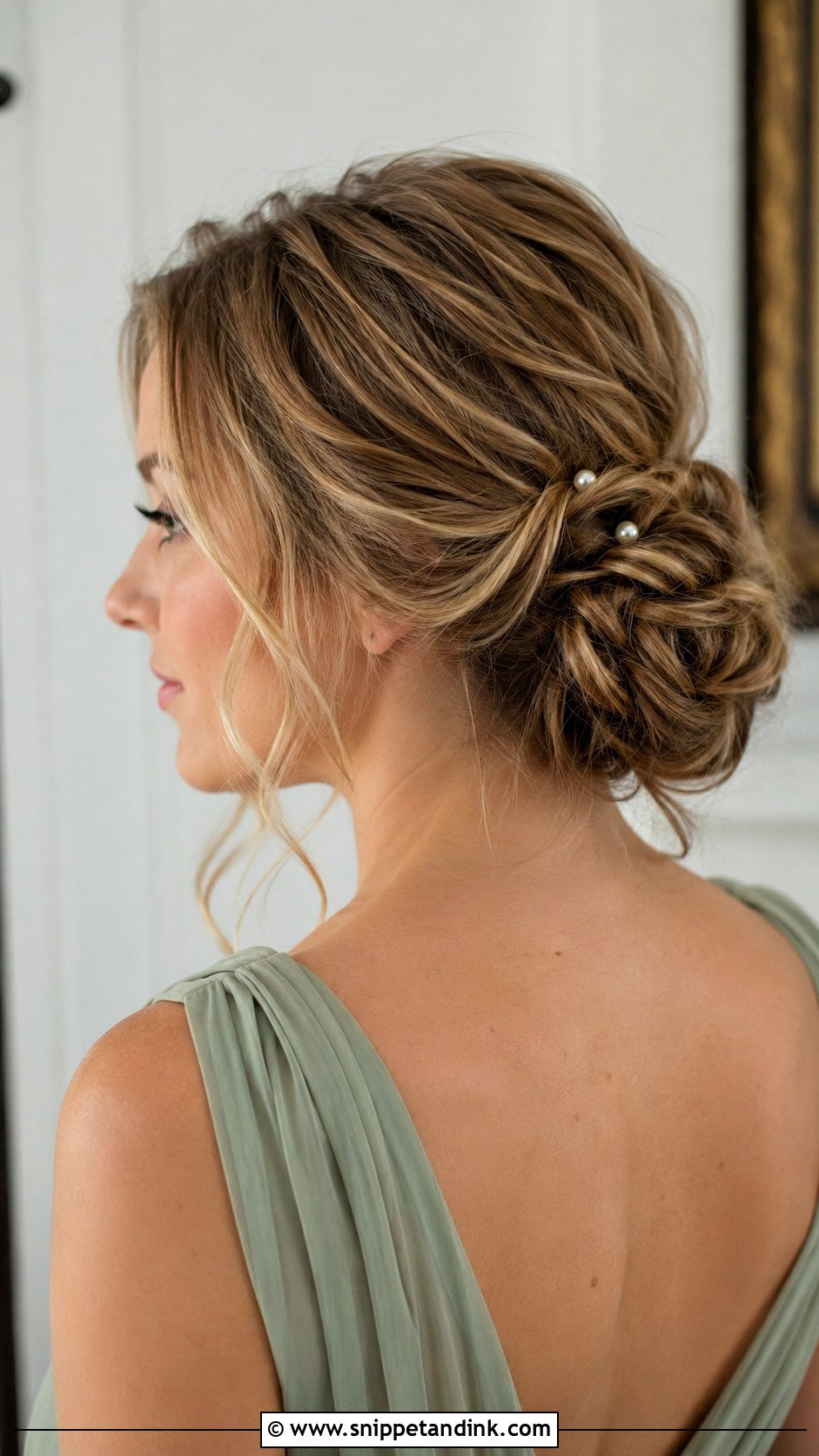 Summer Bridesmaid Low Bun - Snippet and Ink - 20 Summer Bridesmaid Hair Ideas