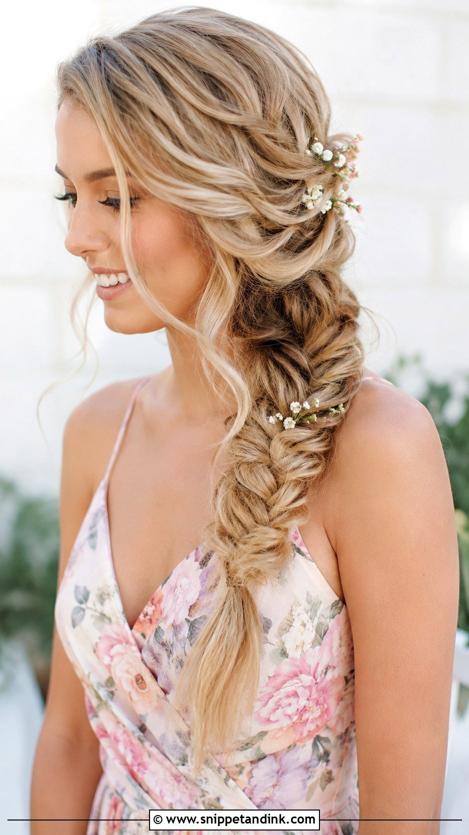 Summer Bridesmaid Side Braid - Snippet and Ink - 20 Summer Bridesmaid Hair Ideas