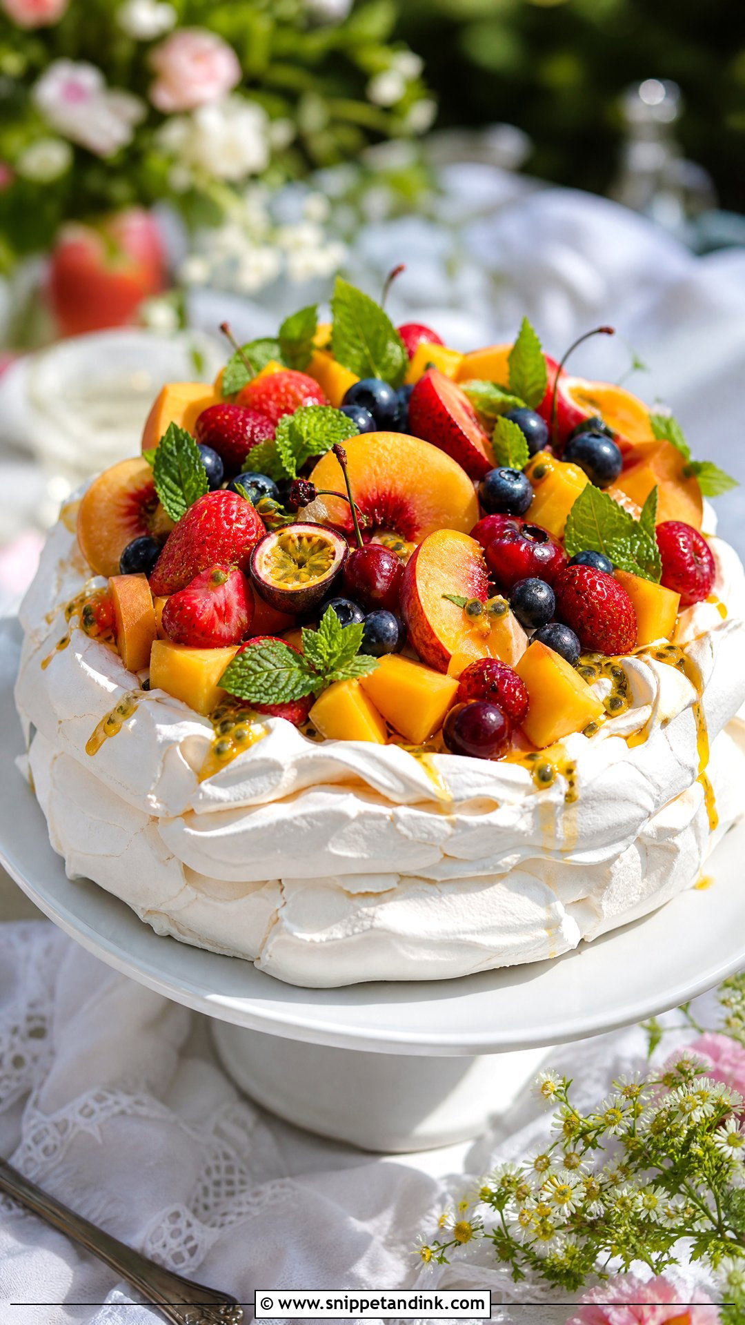 Summer Pavlova Wedding Cake - Snippet and Ink - 20 Pavlova Wedding Cake Ideas