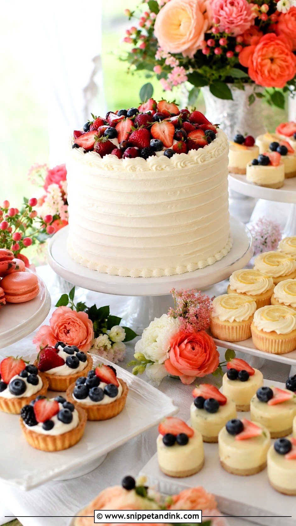 Summer Wedding Sweet Table - Snippet and Ink - 30 Wedding Sweet Table Ideas