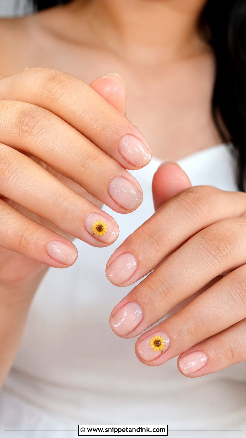 Sunflower Wedding Nails For Bridesmaids - Snippet and Ink - 20 Sunflower Wedding Nails