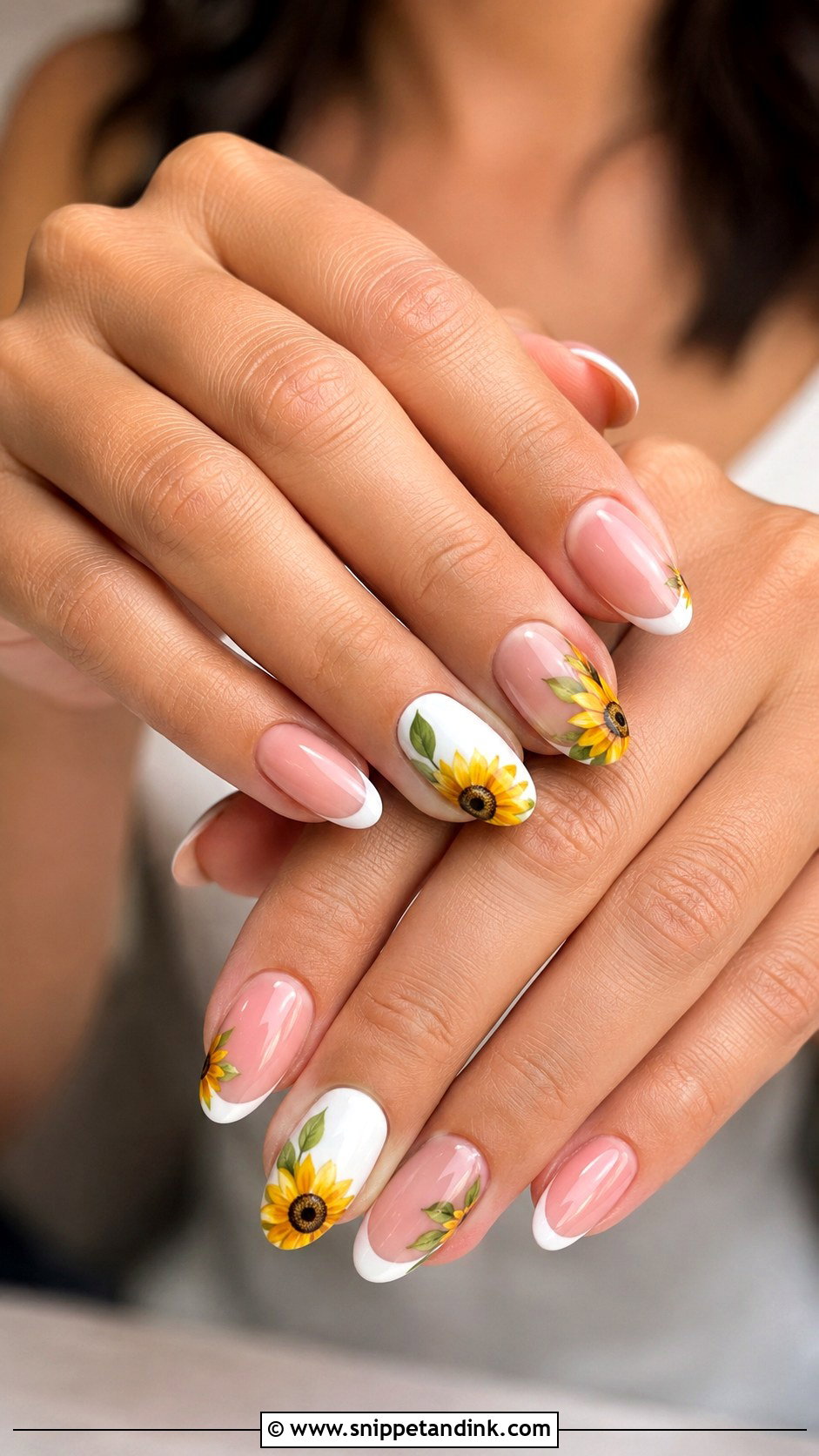 Sunflower Wedding Nails With Yellow Tips - Snippet and Ink - 20 Sunflower Wedding Nails